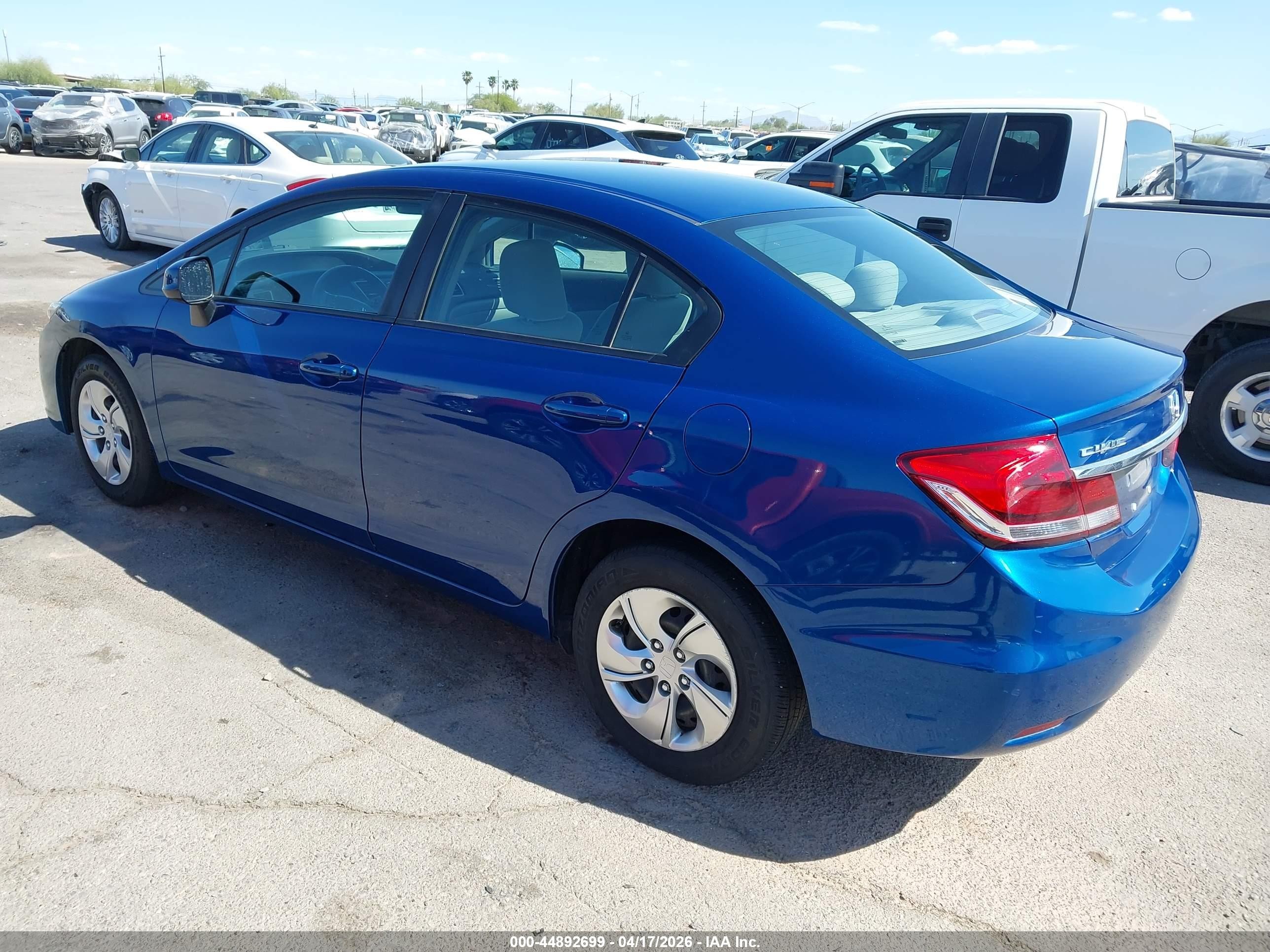 2013 Honda Civic Lx Blue vin: 19XFB2F5XDE273026