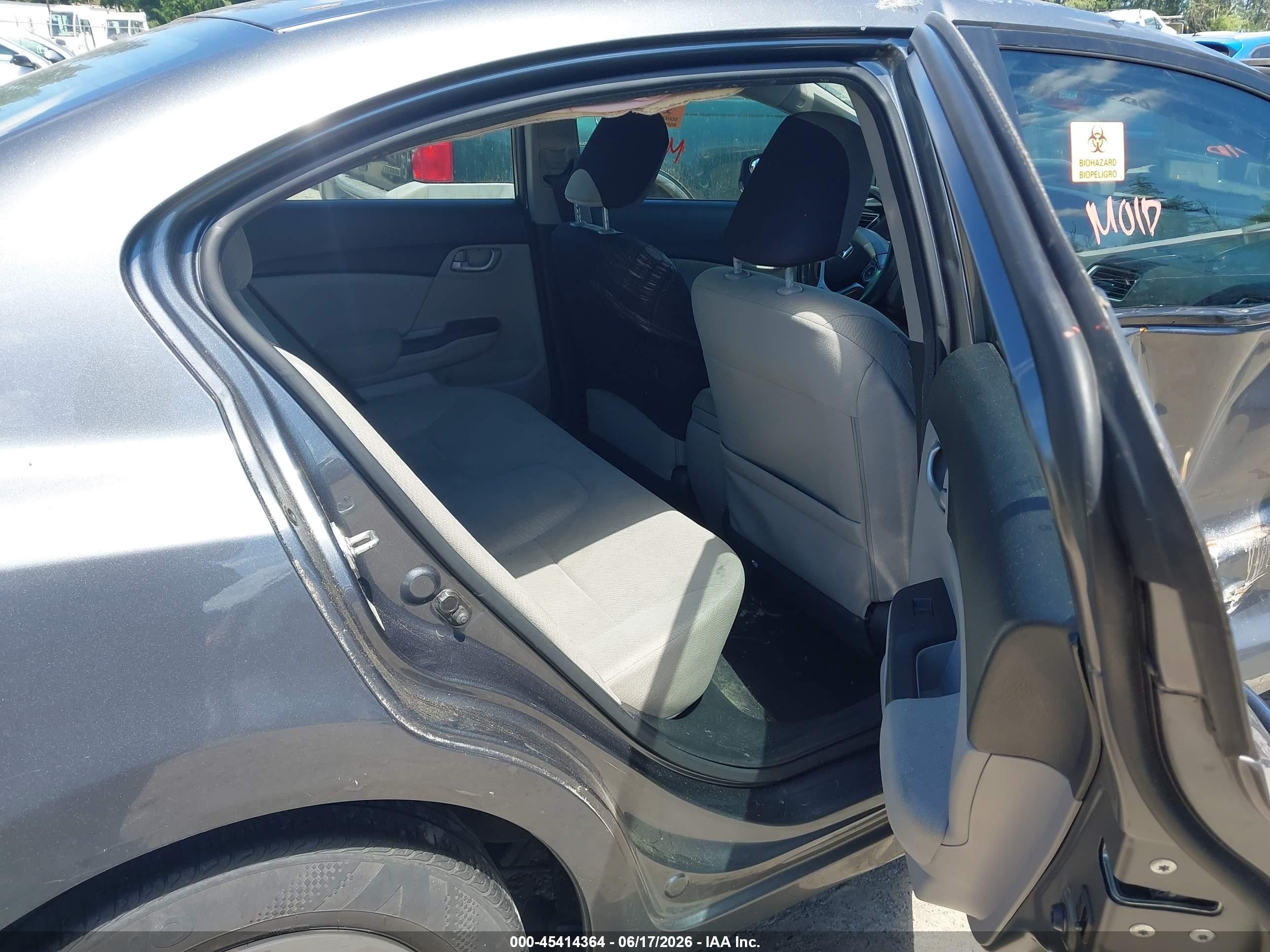 2013 Honda Civic Lx Gray vin: 19XFB2F5XDE288710