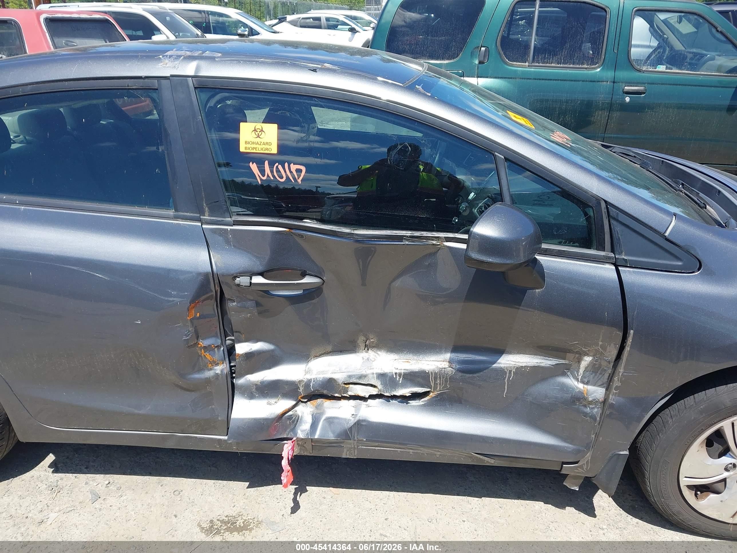 2013 Honda Civic Lx Gray vin: 19XFB2F5XDE288710