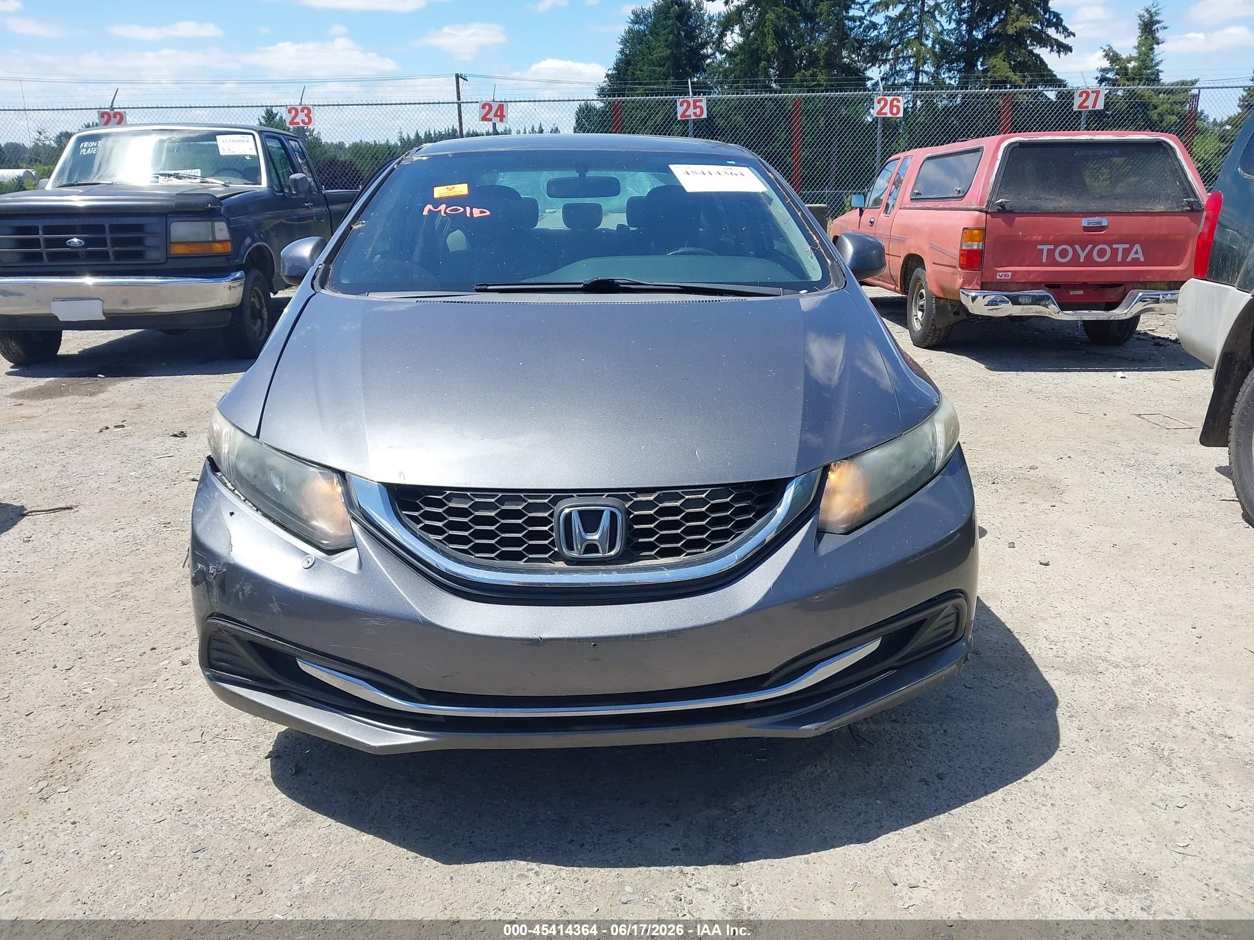 2013 Honda Civic Lx Gray vin: 19XFB2F5XDE288710