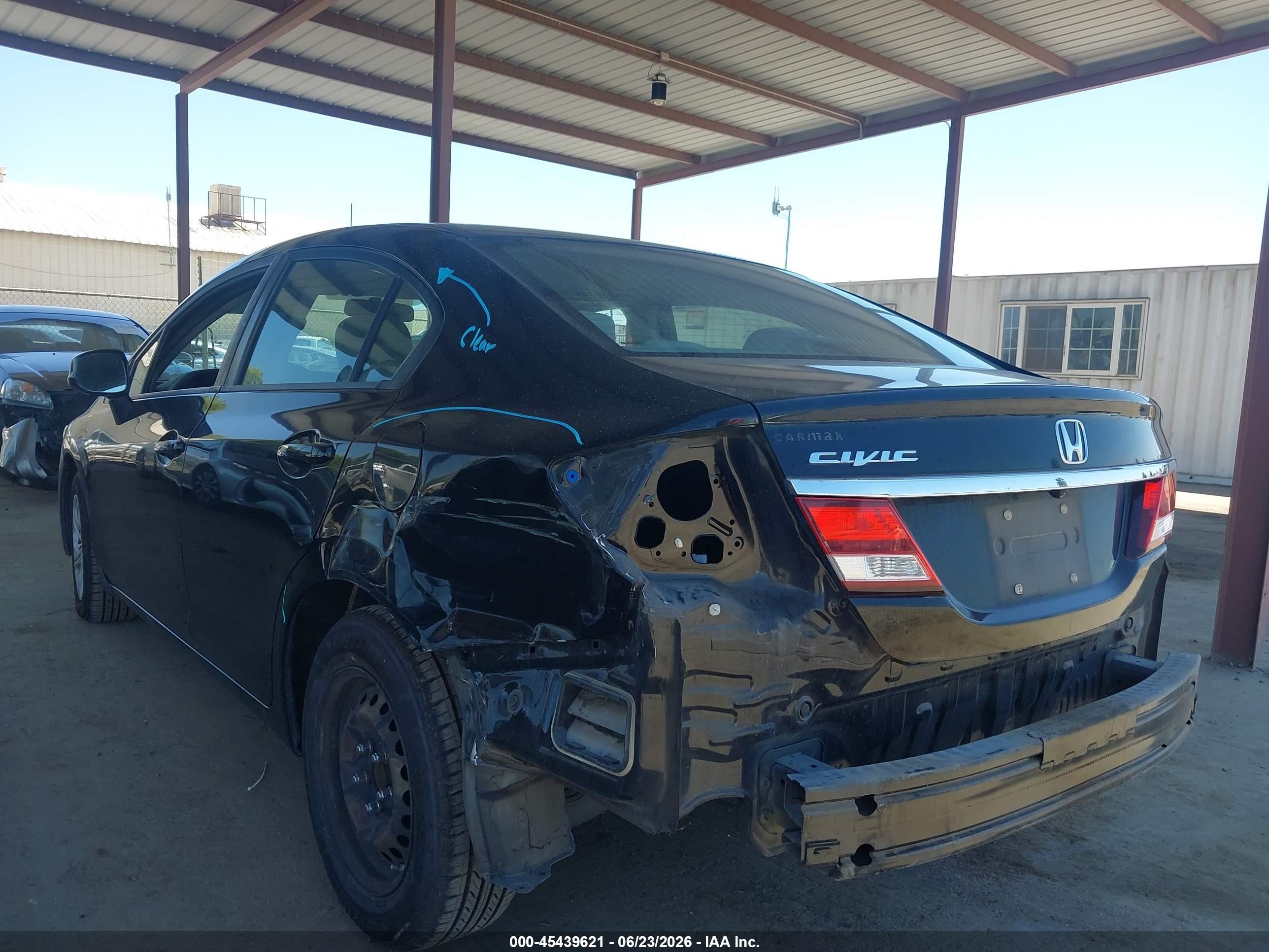 2013 Honda Civic Lx Black vin: 19XFB2F5XDE295088