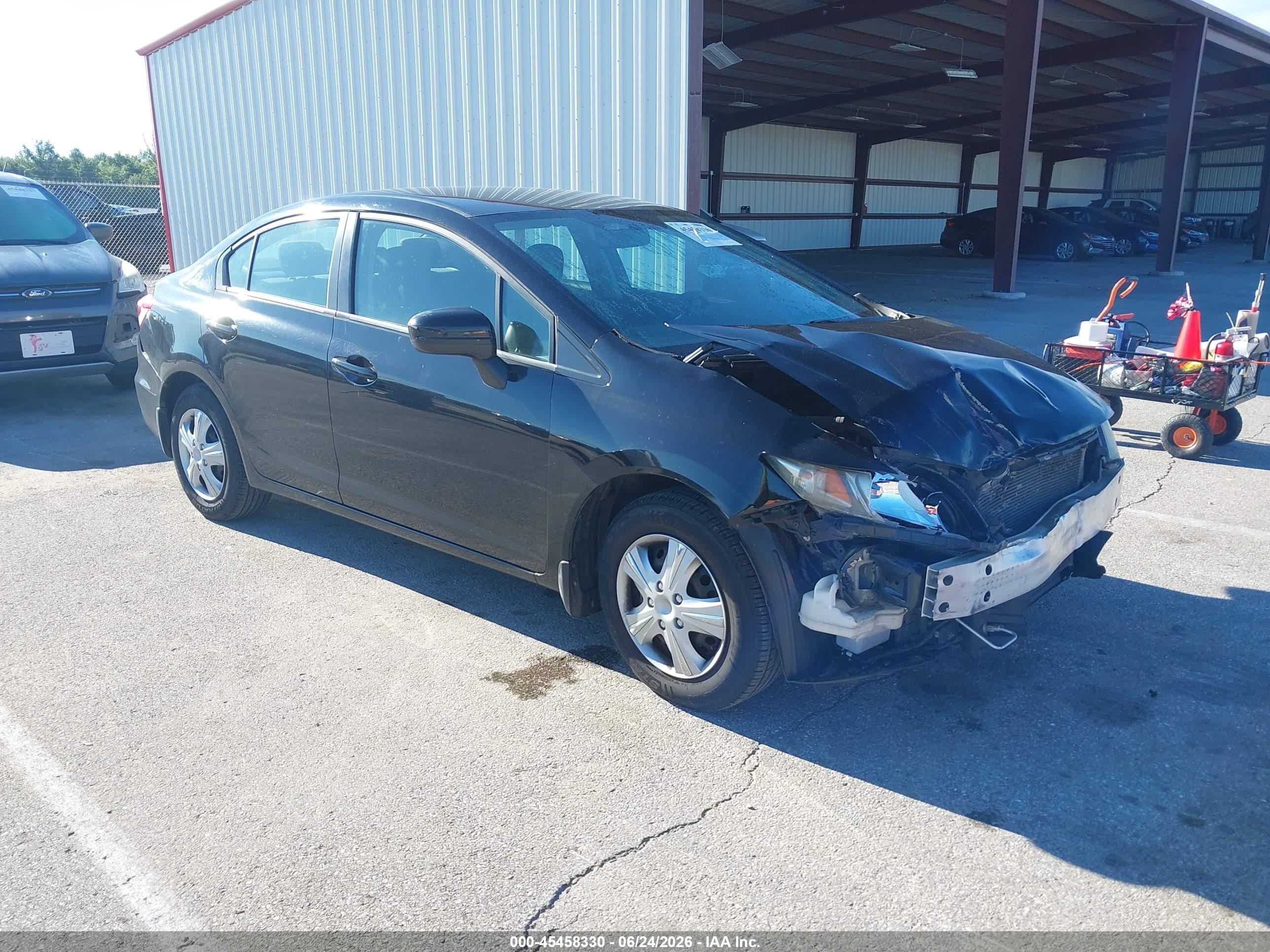 2014 Honda Civic Lx Black vin: 19XFB2F5XEE000038