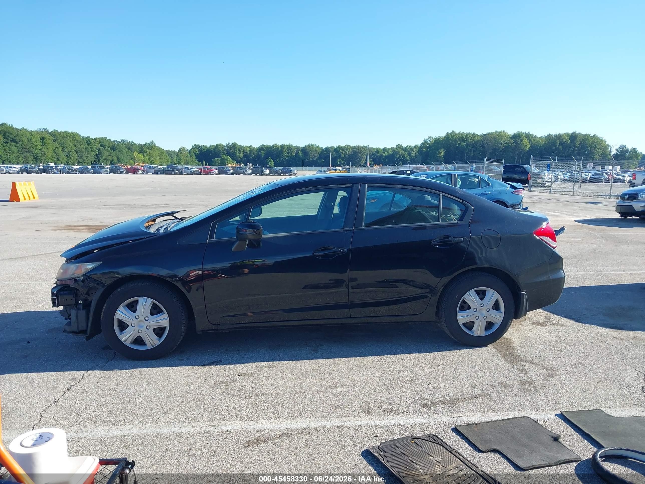 2014 Honda Civic Lx Black vin: 19XFB2F5XEE000038