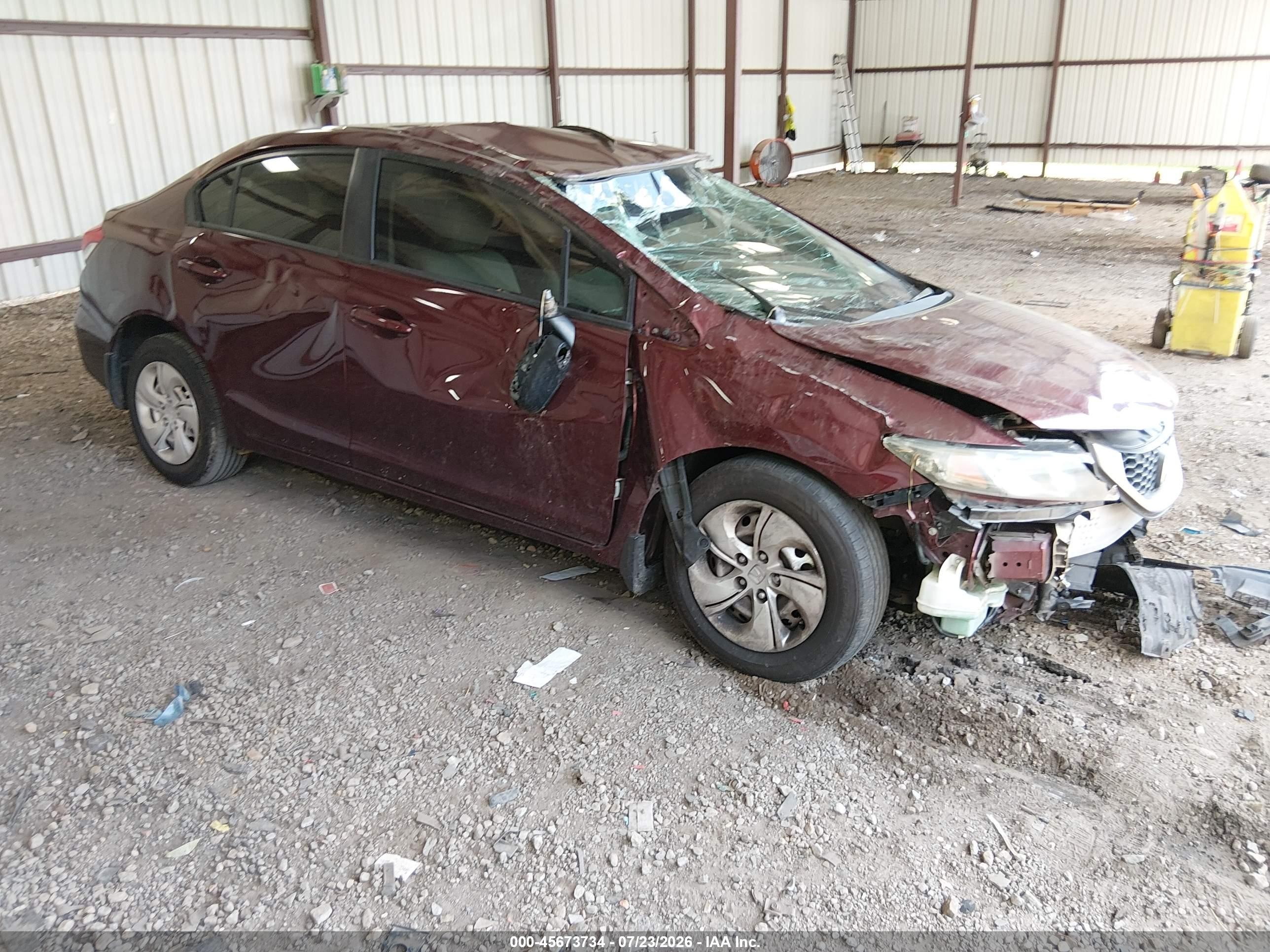 2014 Honda Civic Lx Maroon vin: 19XFB2F5XEE000282