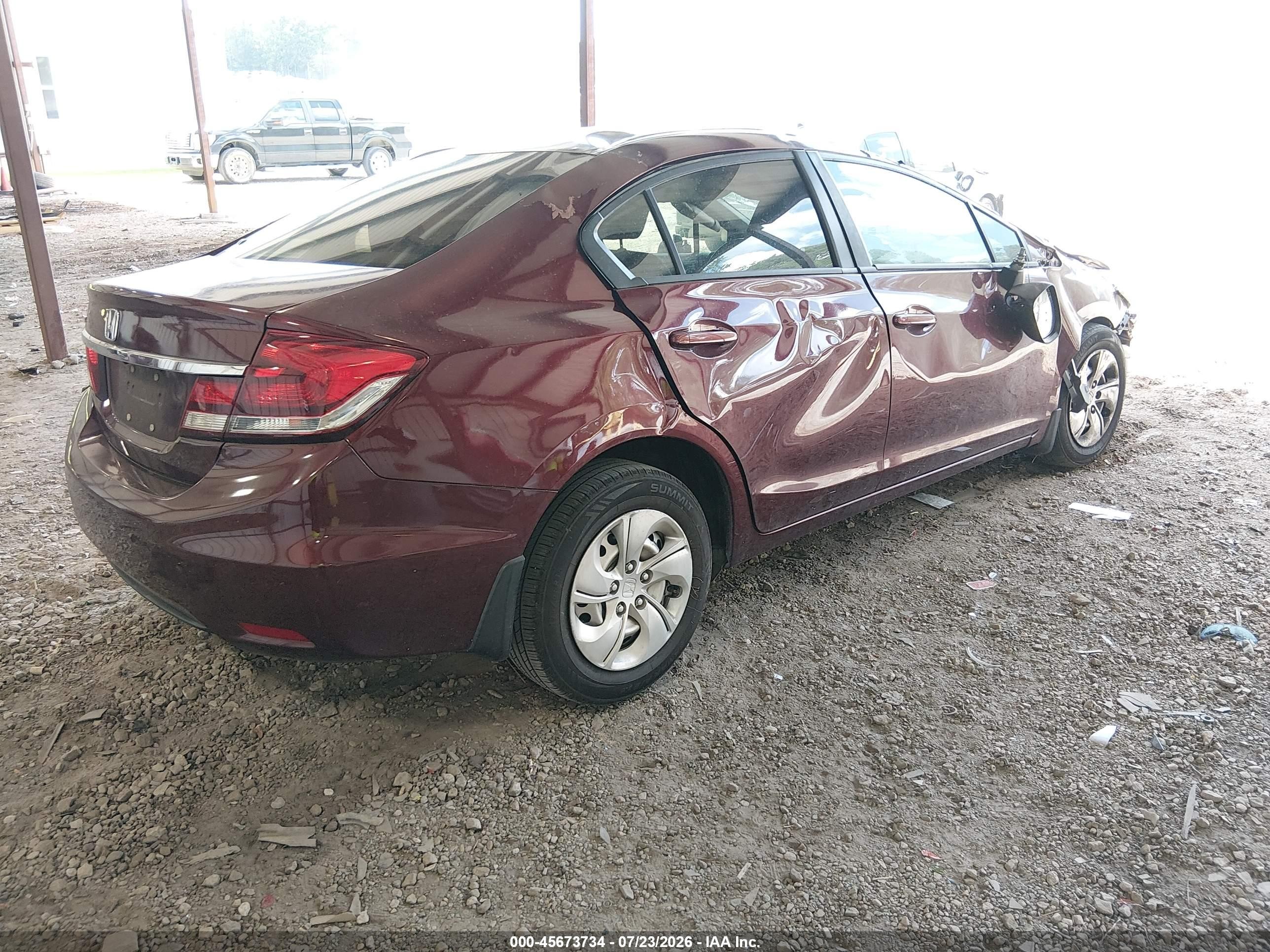 2014 Honda Civic Lx Maroon vin: 19XFB2F5XEE000282