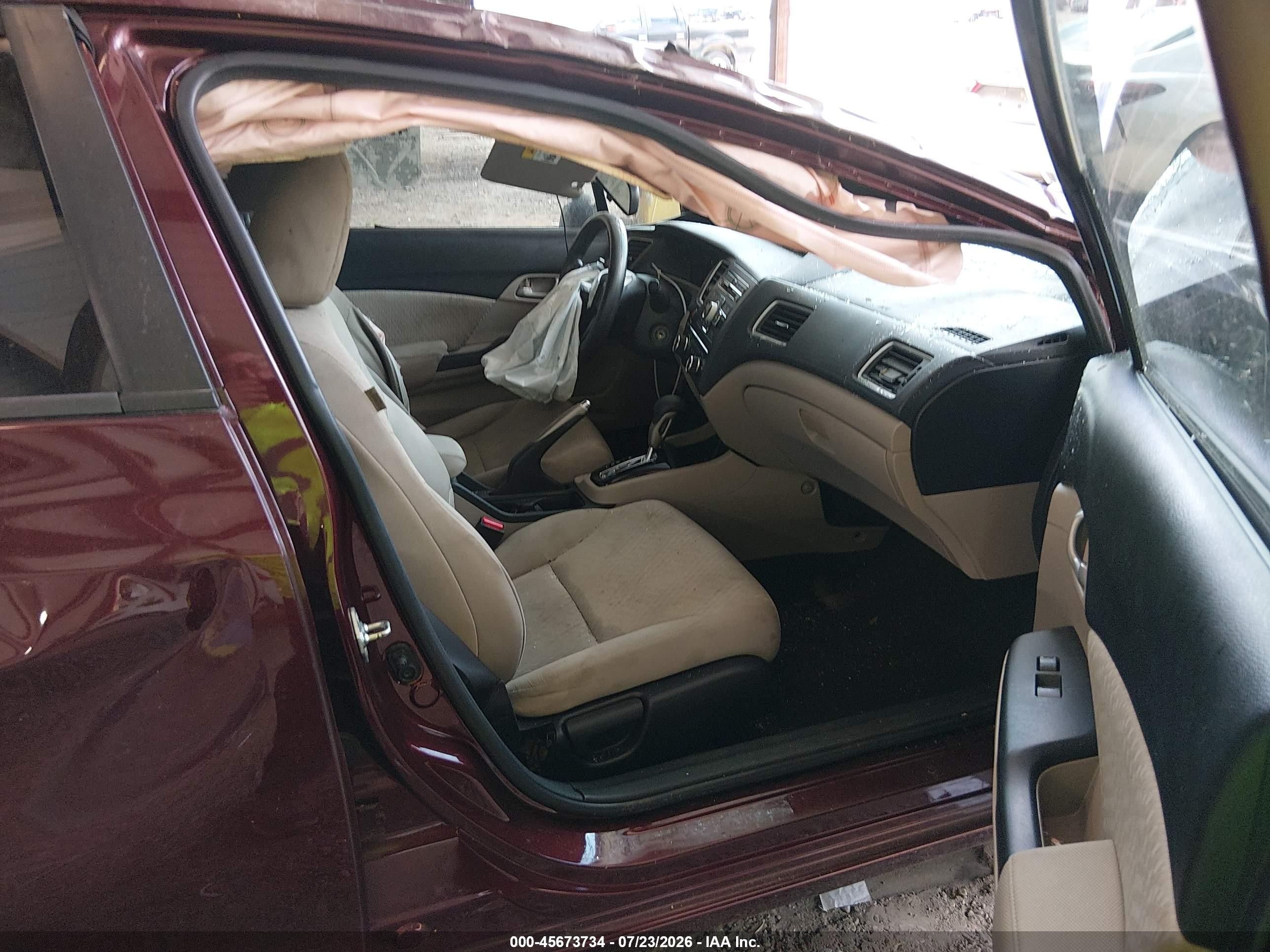 2014 Honda Civic Lx Maroon vin: 19XFB2F5XEE000282