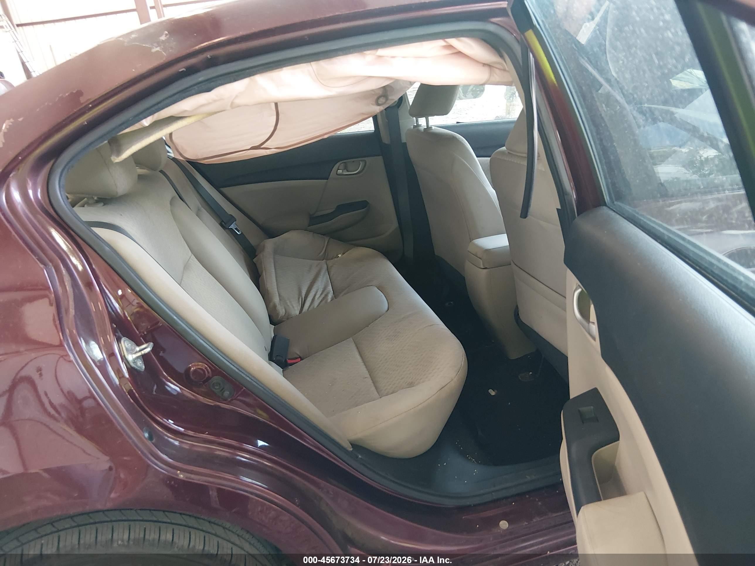 2014 Honda Civic Lx Maroon vin: 19XFB2F5XEE000282