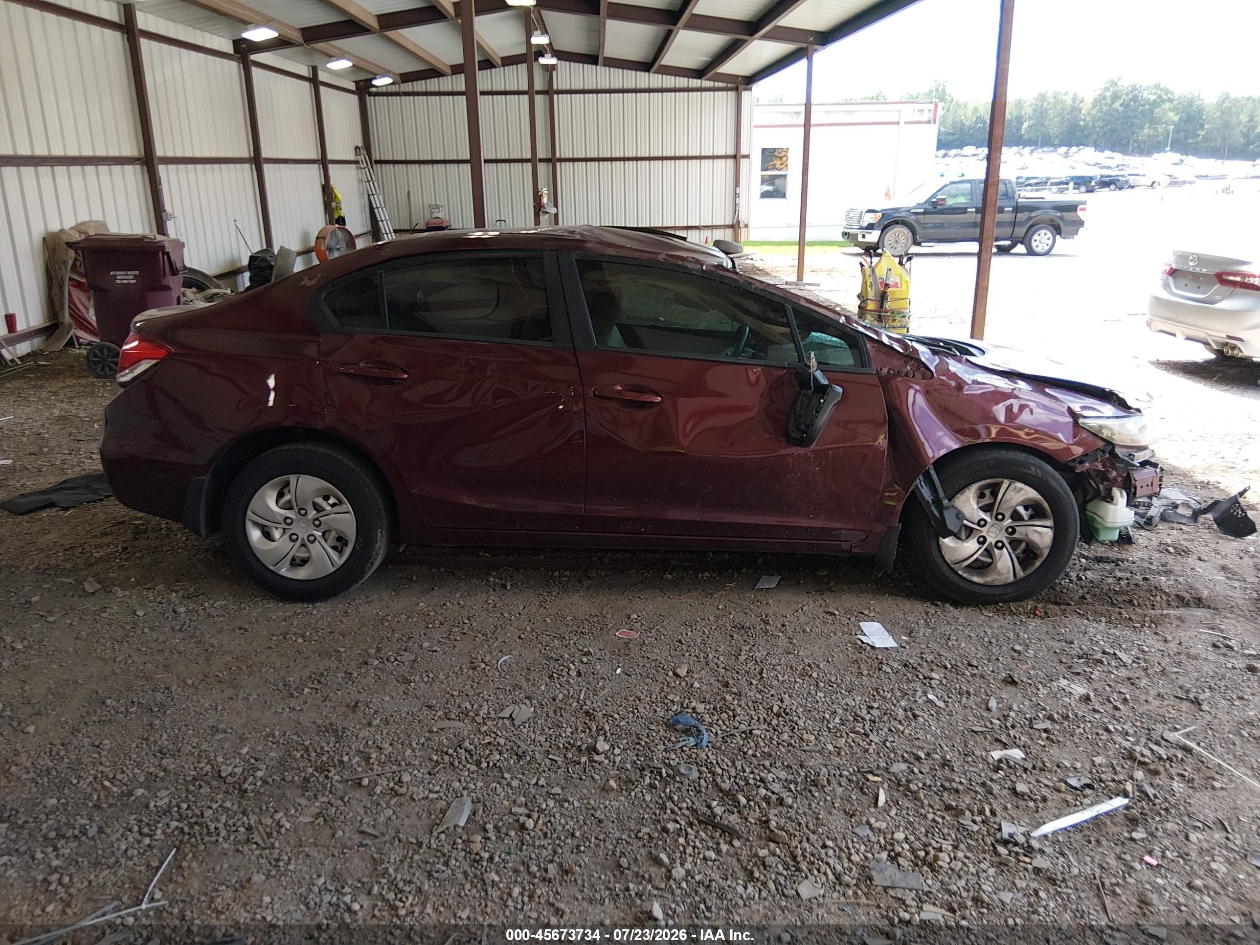2014 Honda Civic Lx Maroon vin: 19XFB2F5XEE000282