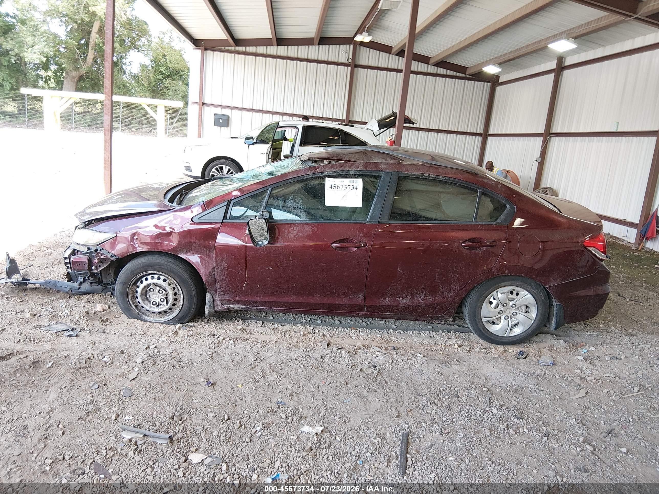 2014 Honda Civic Lx Maroon vin: 19XFB2F5XEE000282