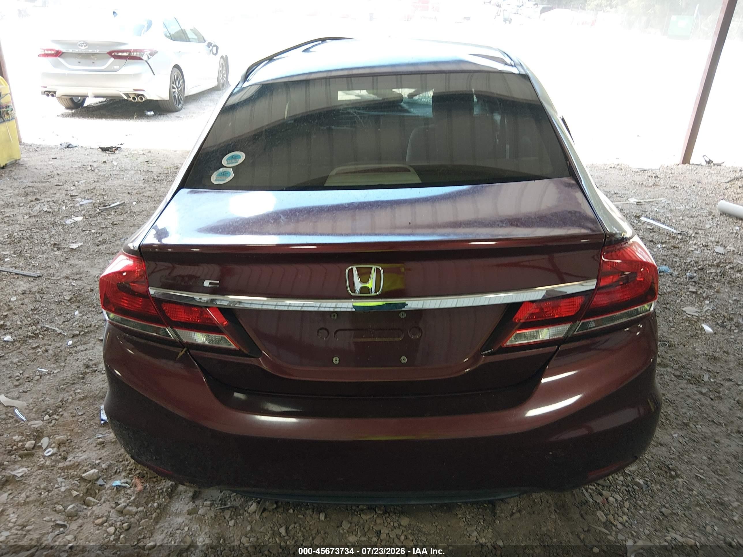 2014 Honda Civic Lx Maroon vin: 19XFB2F5XEE000282