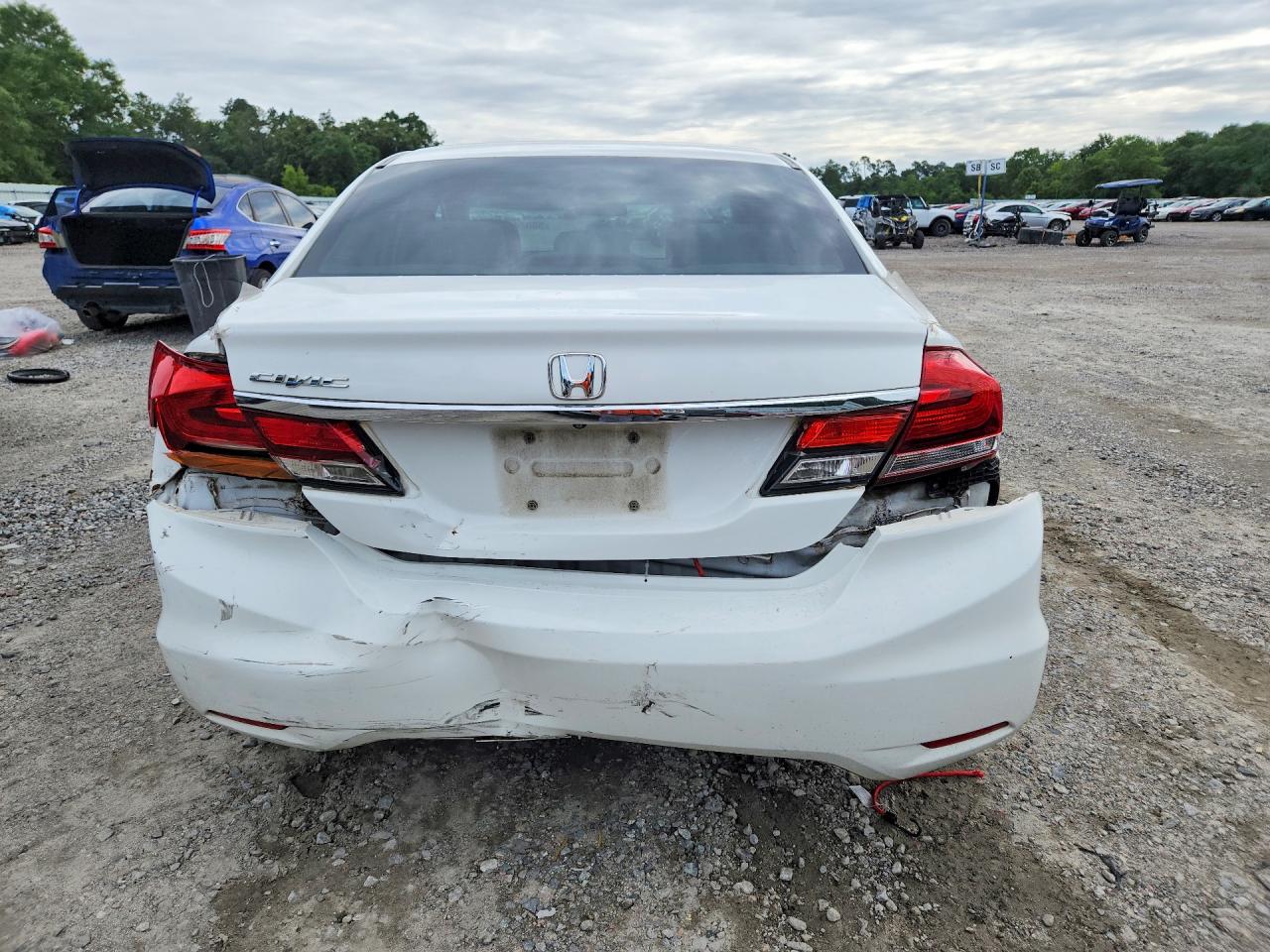 2014 Honda Civic Lx White vin: 19XFB2F5XEE001089