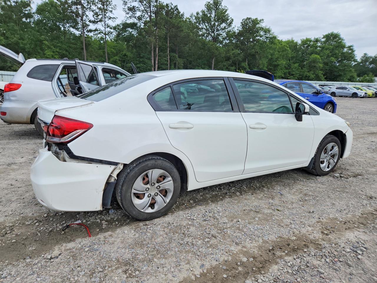 2014 Honda Civic Lx White vin: 19XFB2F5XEE001089