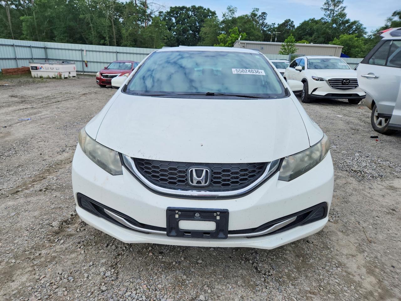 2014 Honda Civic Lx White vin: 19XFB2F5XEE001089