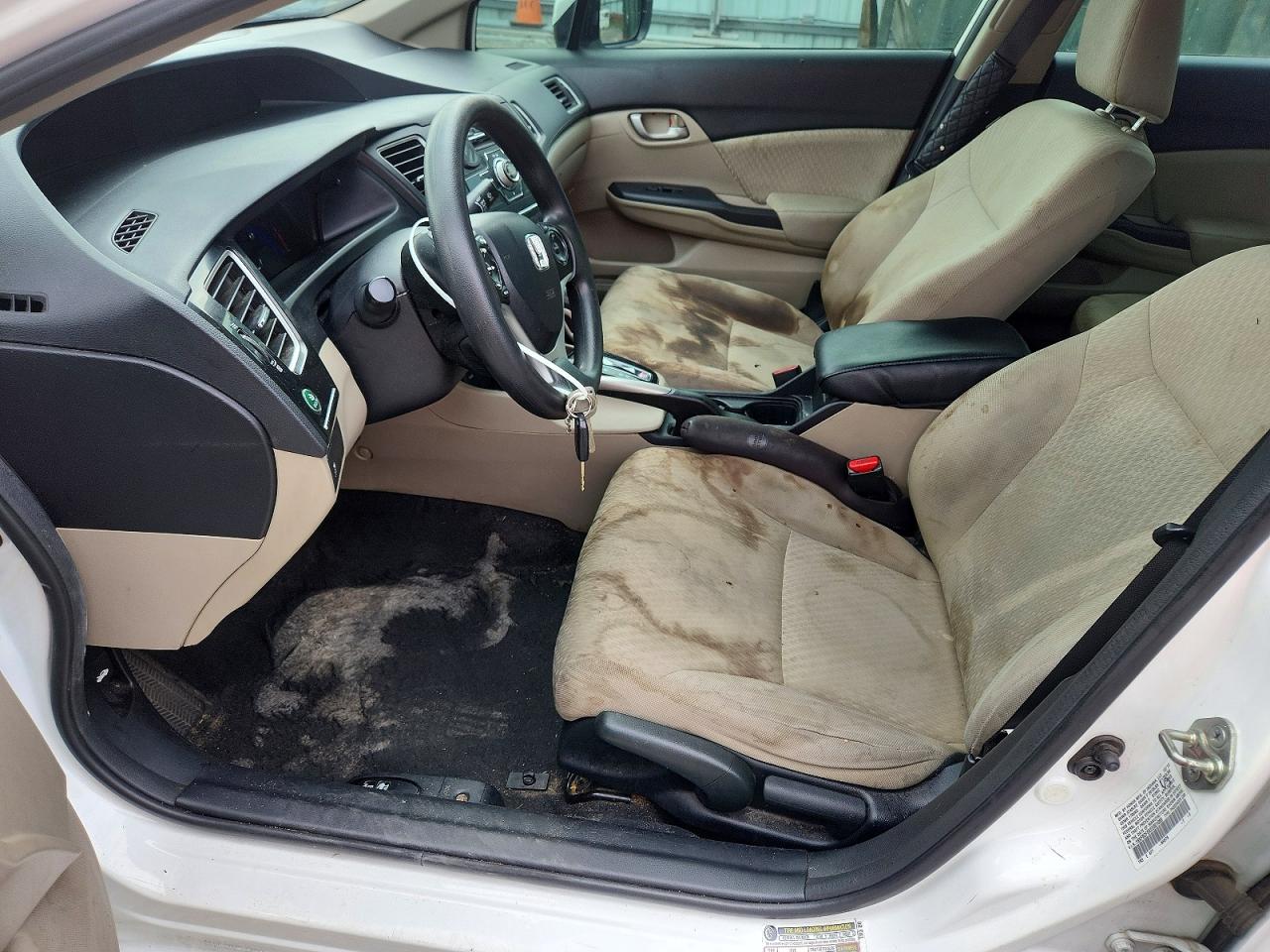 2014 Honda Civic Lx White vin: 19XFB2F5XEE001089