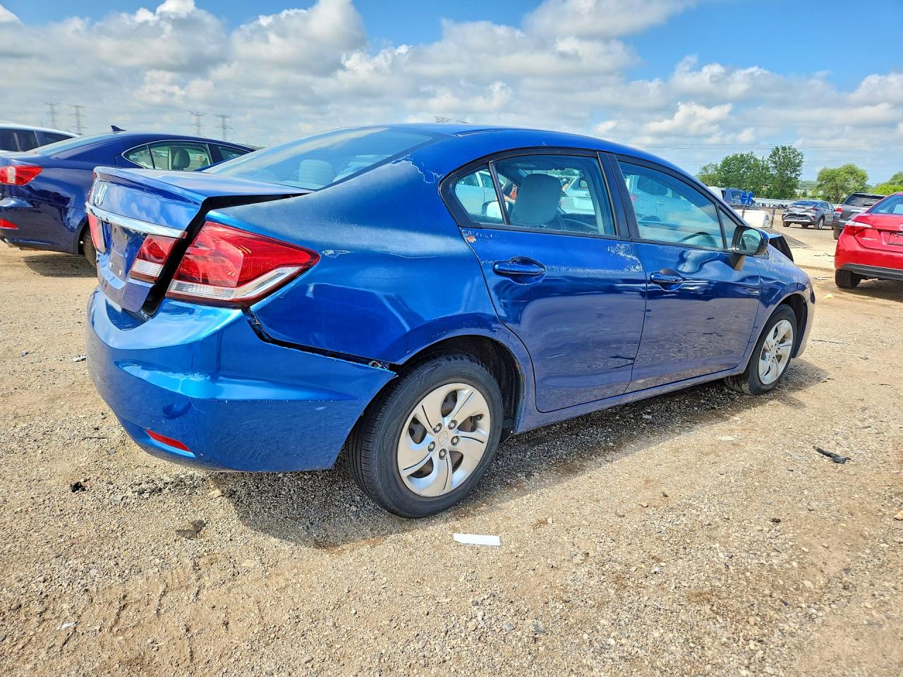 2014 Honda Civic Lx Синий vin: 19XFB2F5XEE005157