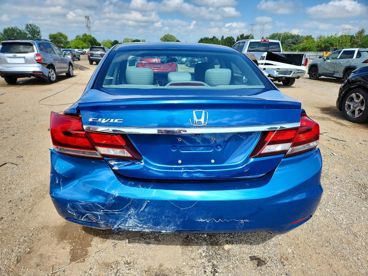 2014 Honda Civic Lx Синий vin: 19XFB2F5XEE005157