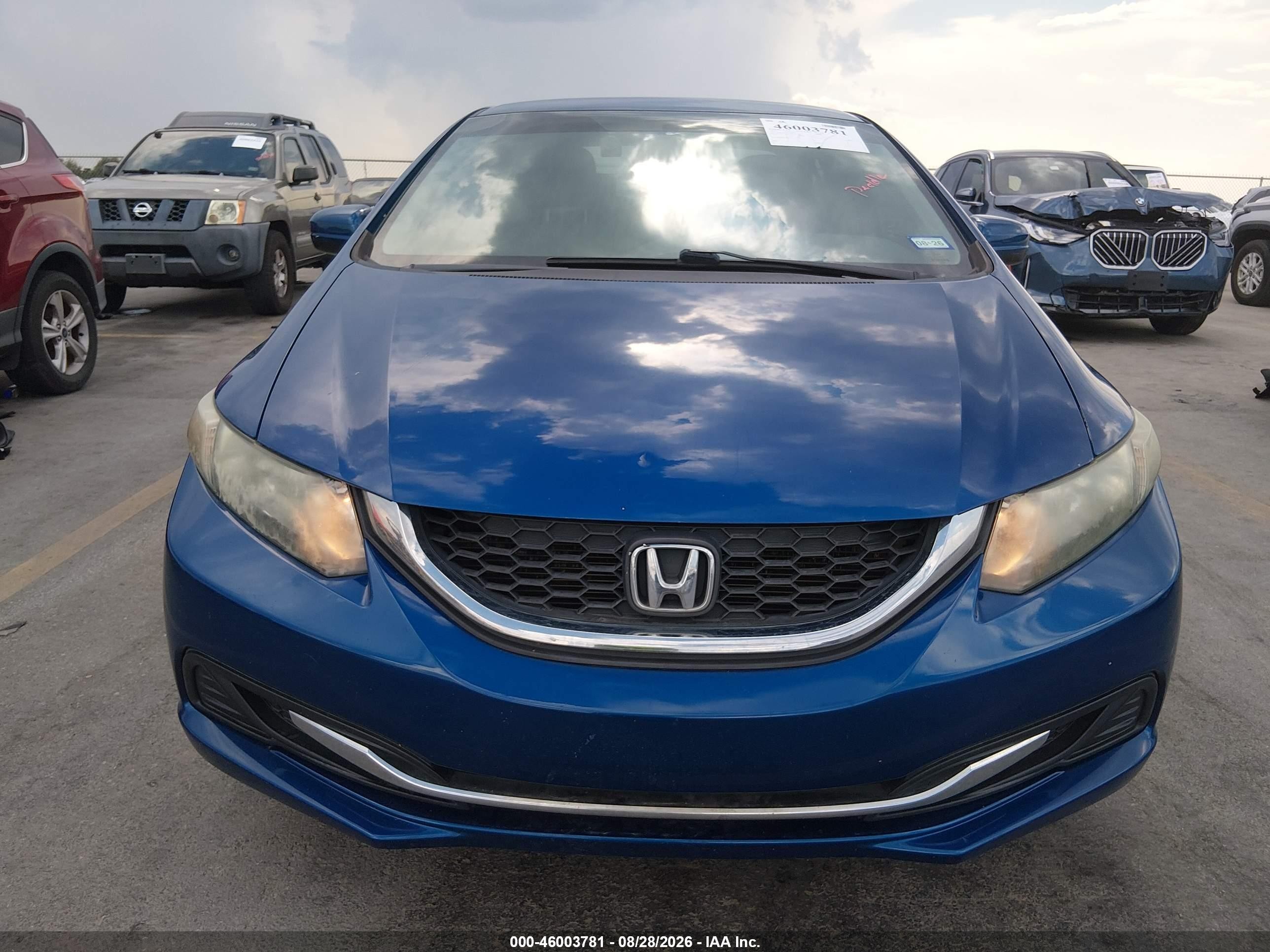 2014 Honda Civic Lx Blue vin: 19XFB2F5XEE005336