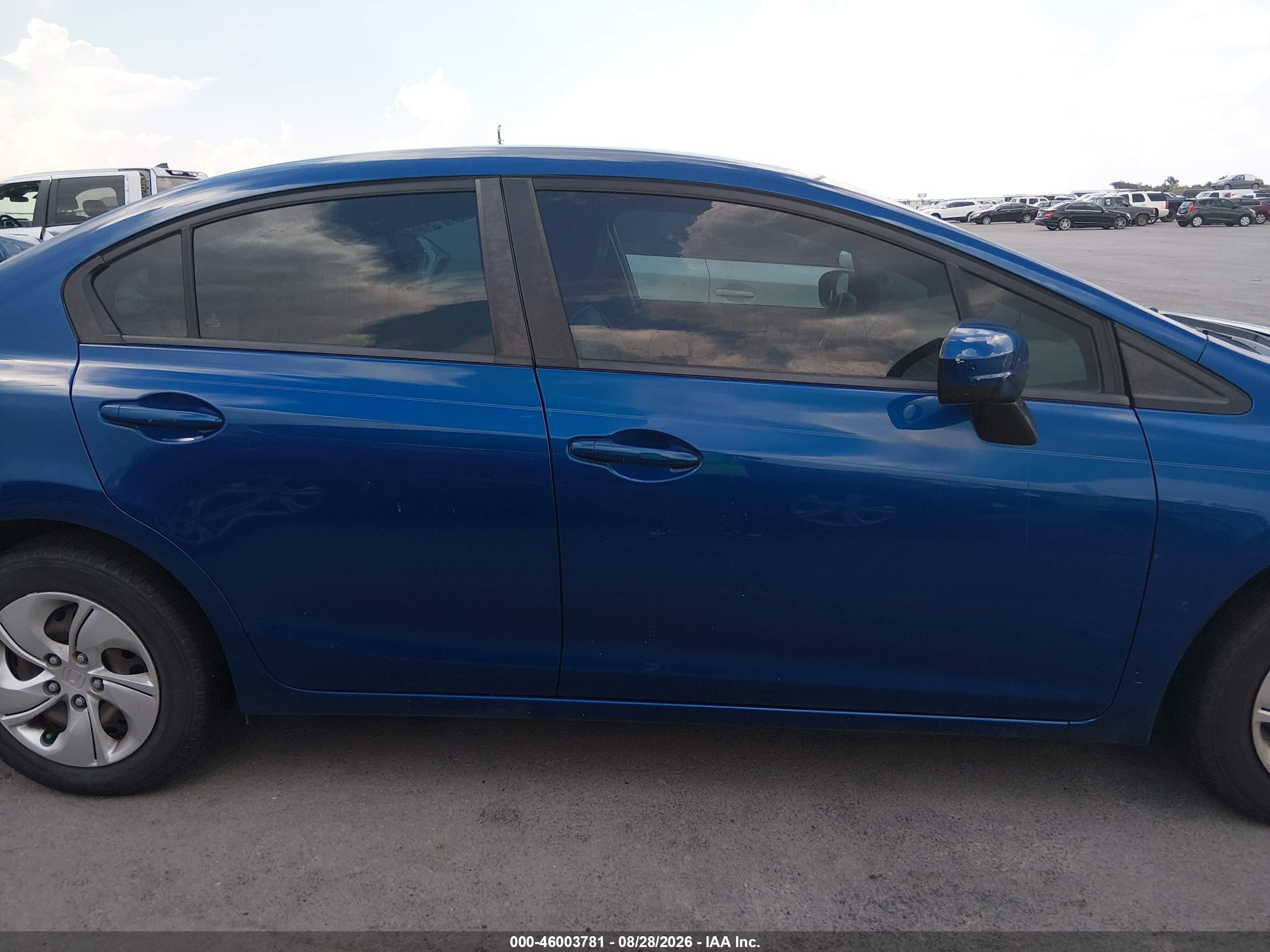 2014 Honda Civic Lx Blue vin: 19XFB2F5XEE005336