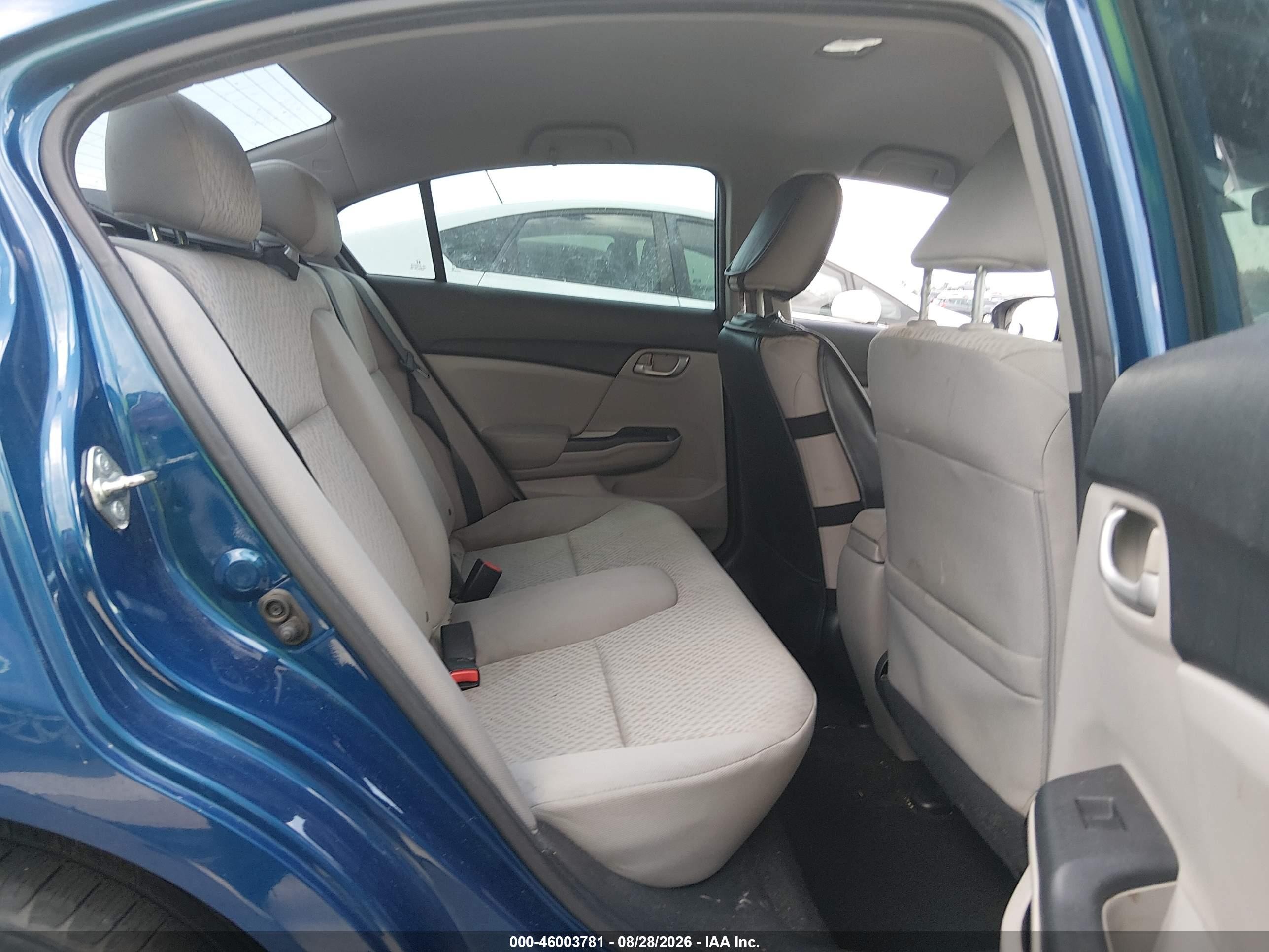 2014 Honda Civic Lx Blue vin: 19XFB2F5XEE005336