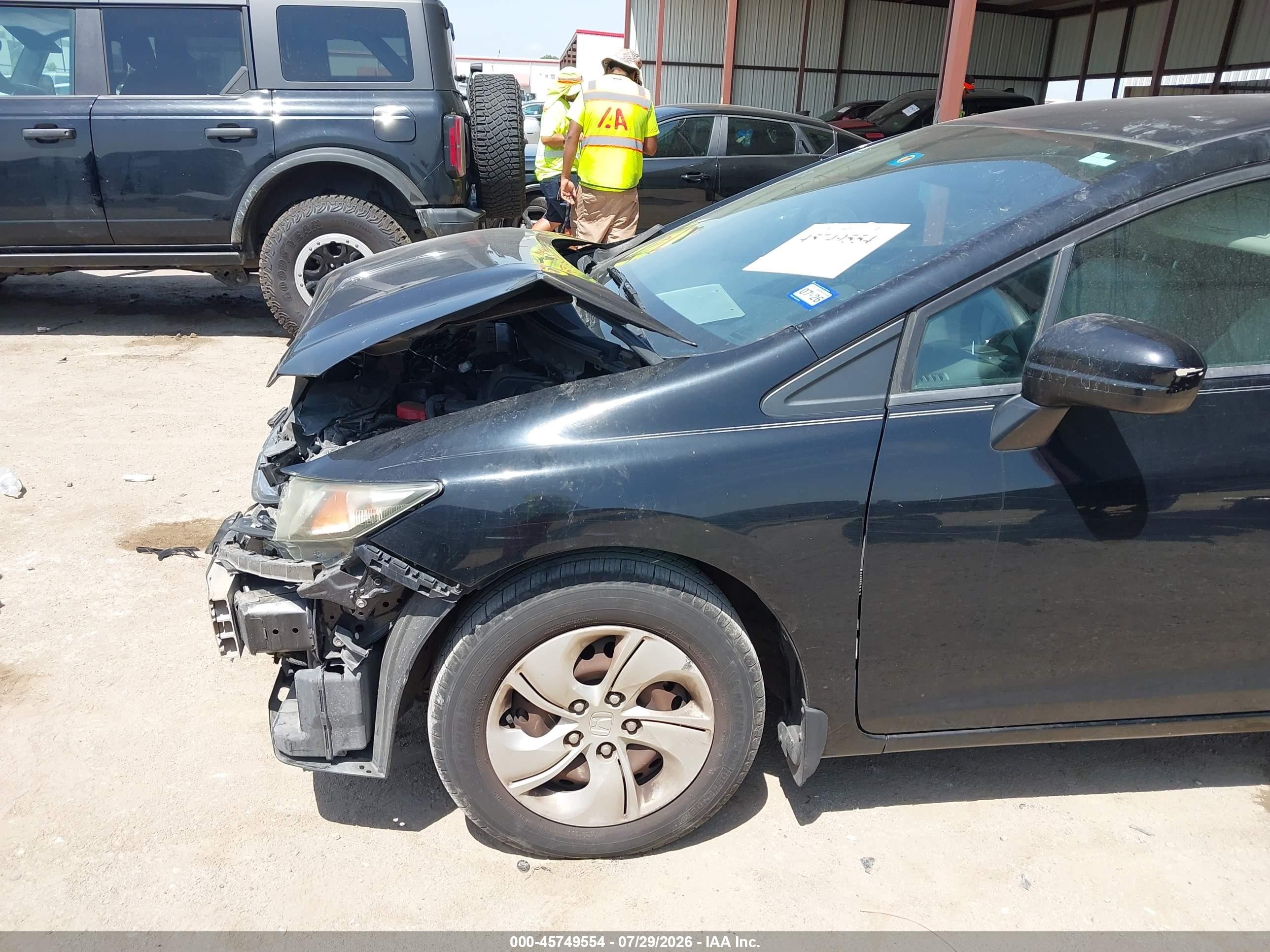 2014 Honda Civic Lx Black vin: 19XFB2F5XEE024887