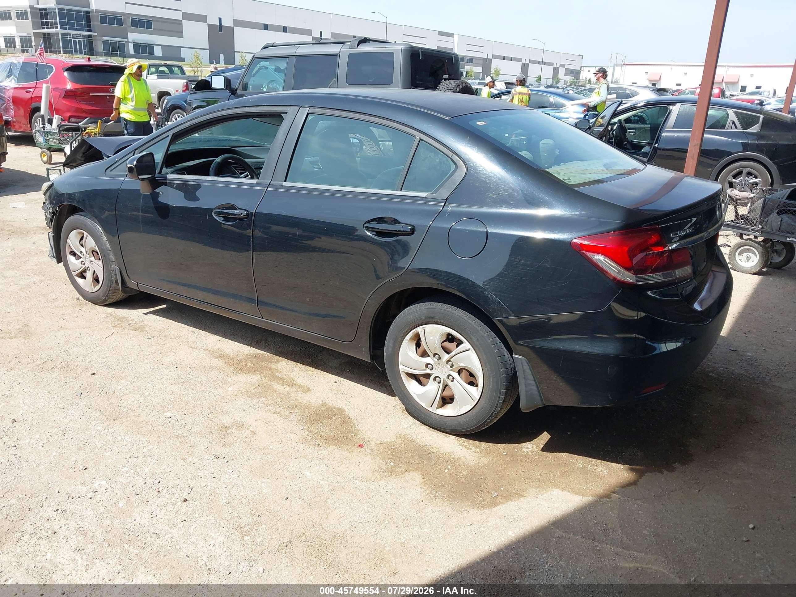 2014 Honda Civic Lx Black vin: 19XFB2F5XEE024887