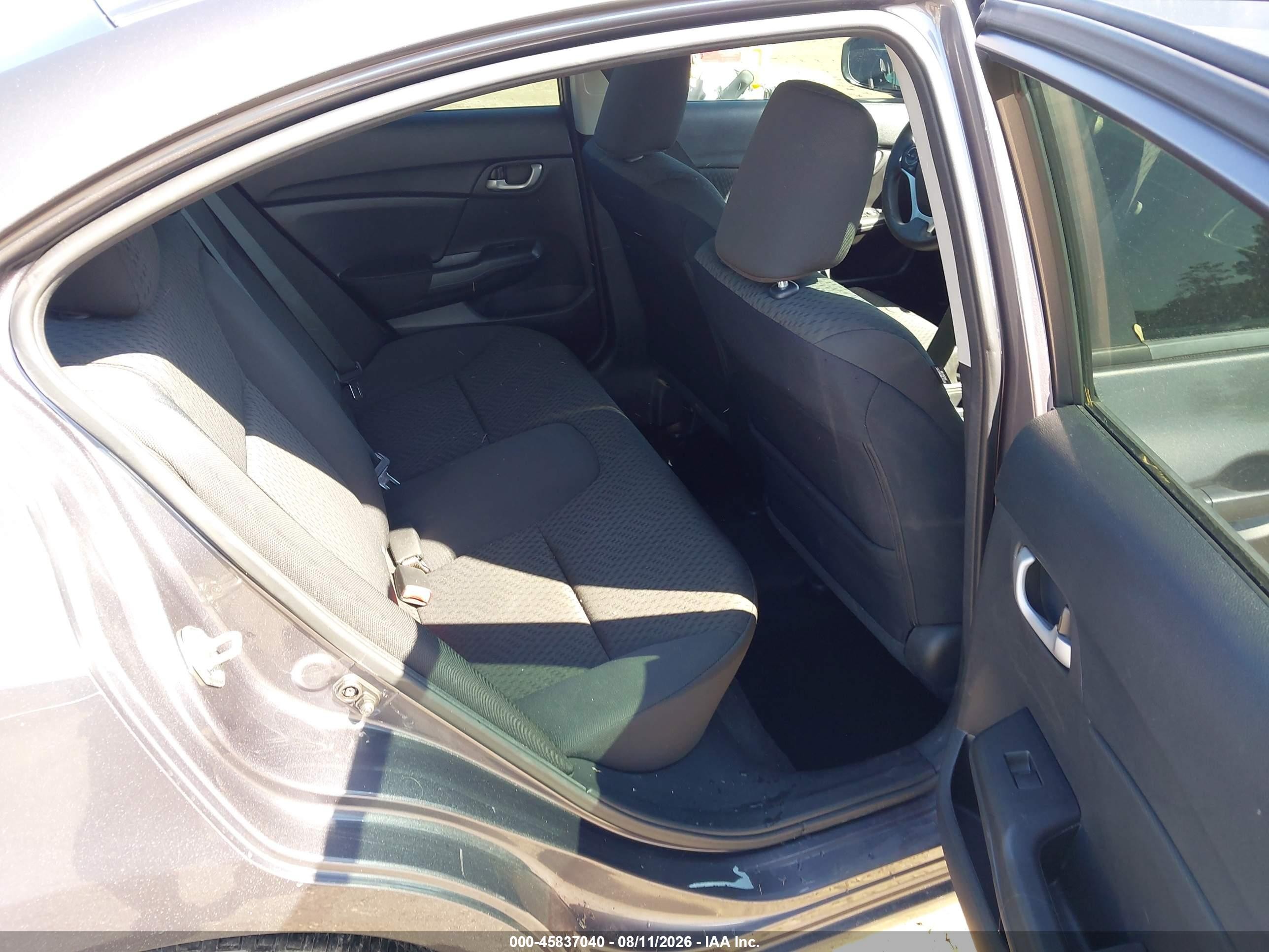 2014 Honda Civic Lx Gray vin: 19XFB2F5XEE039681