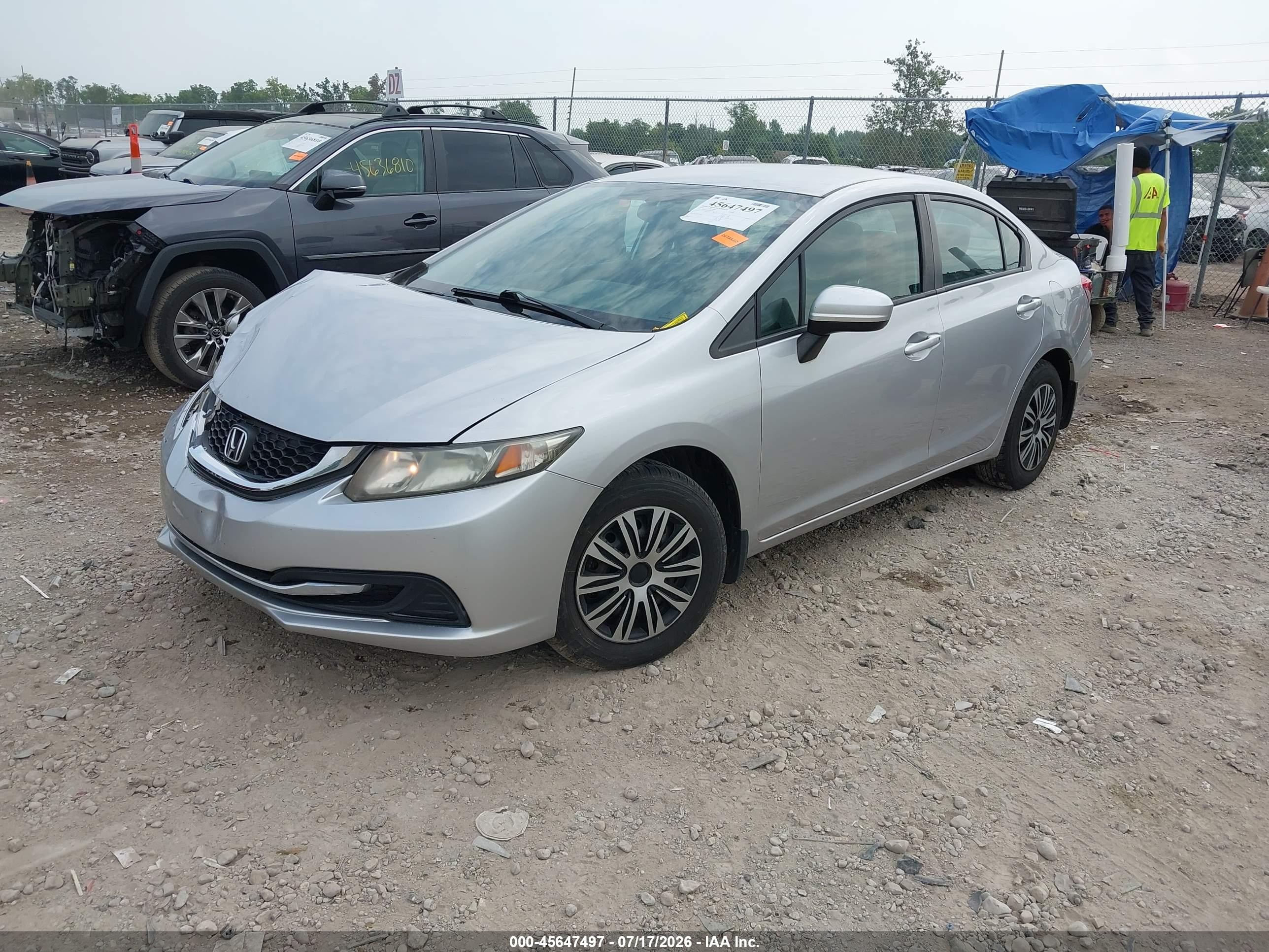 2014 Honda Civic Lx Silver vin: 19XFB2F5XEE042466