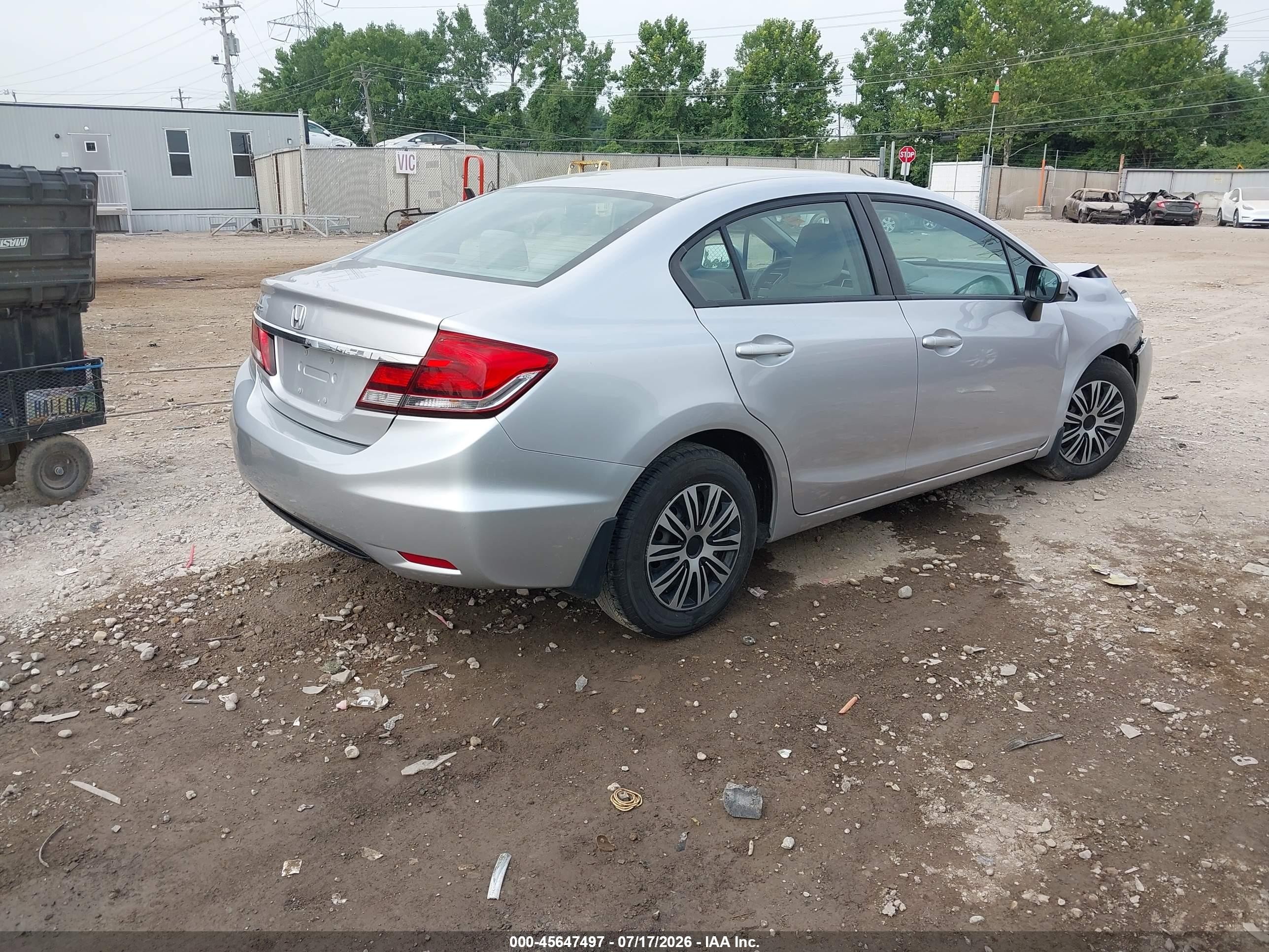 2014 Honda Civic Lx Silver vin: 19XFB2F5XEE042466