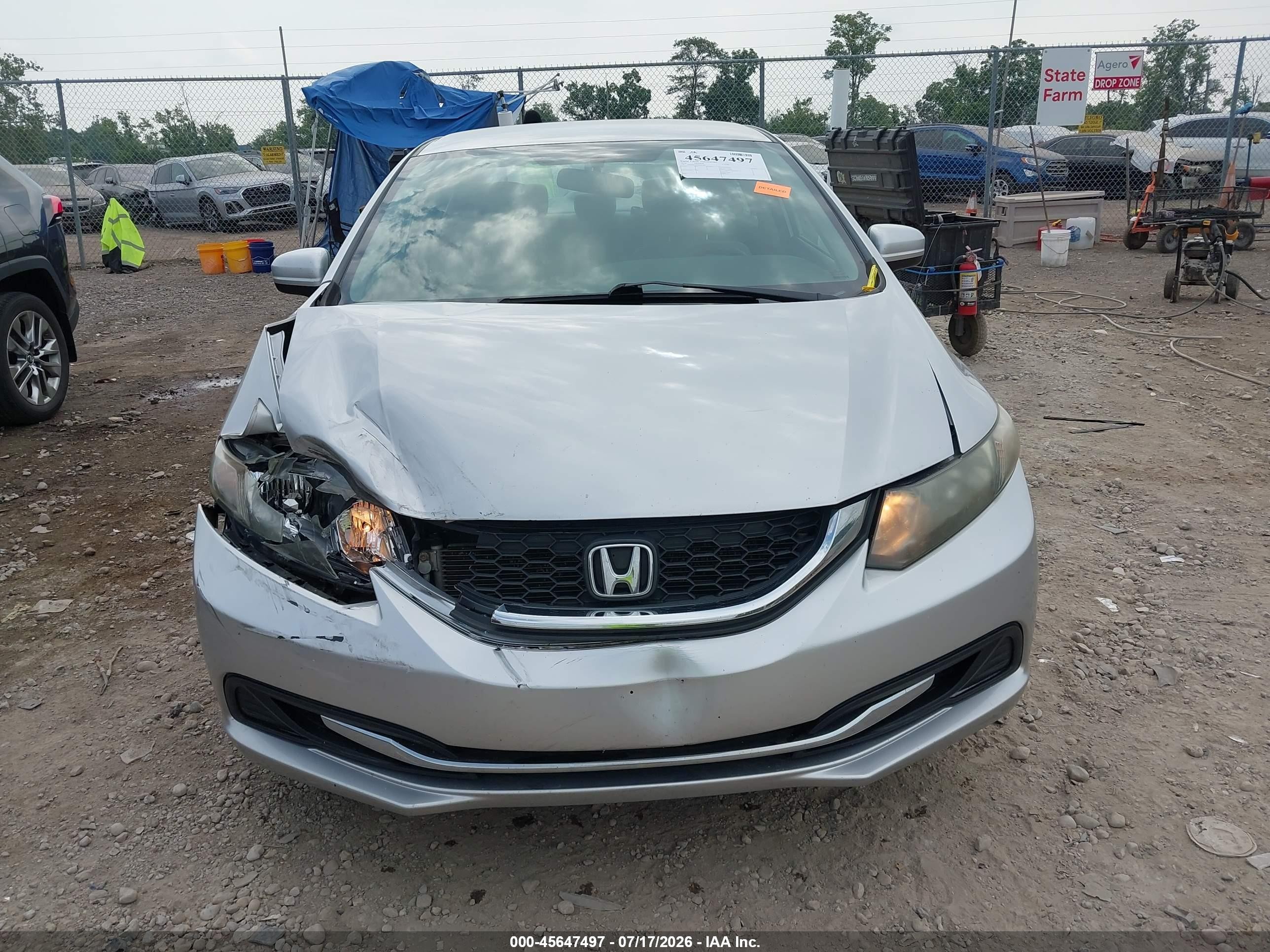 2014 Honda Civic Lx Silver vin: 19XFB2F5XEE042466
