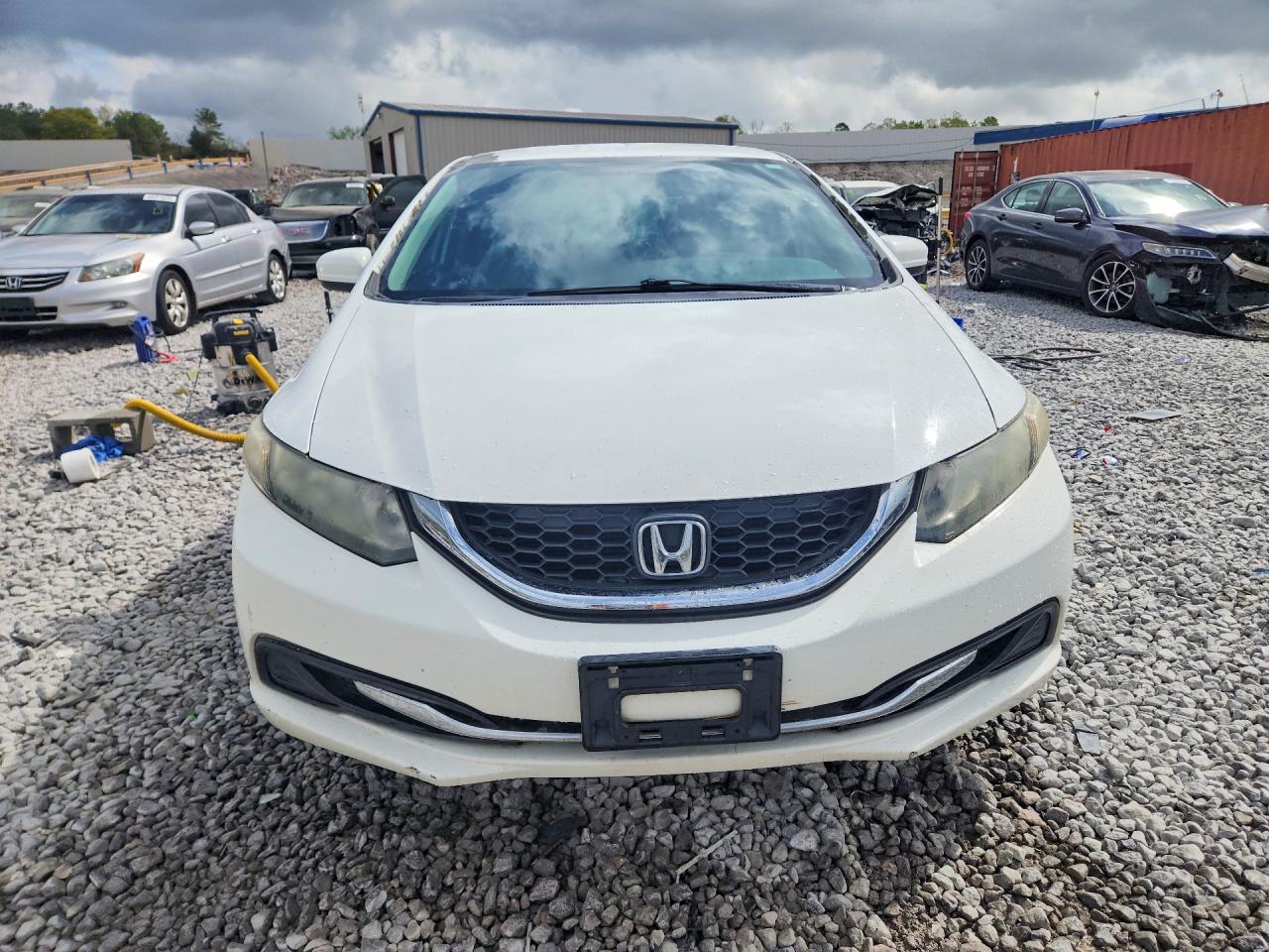 2014 Honda Civic Lx White vin: 19XFB2F5XEE046047
