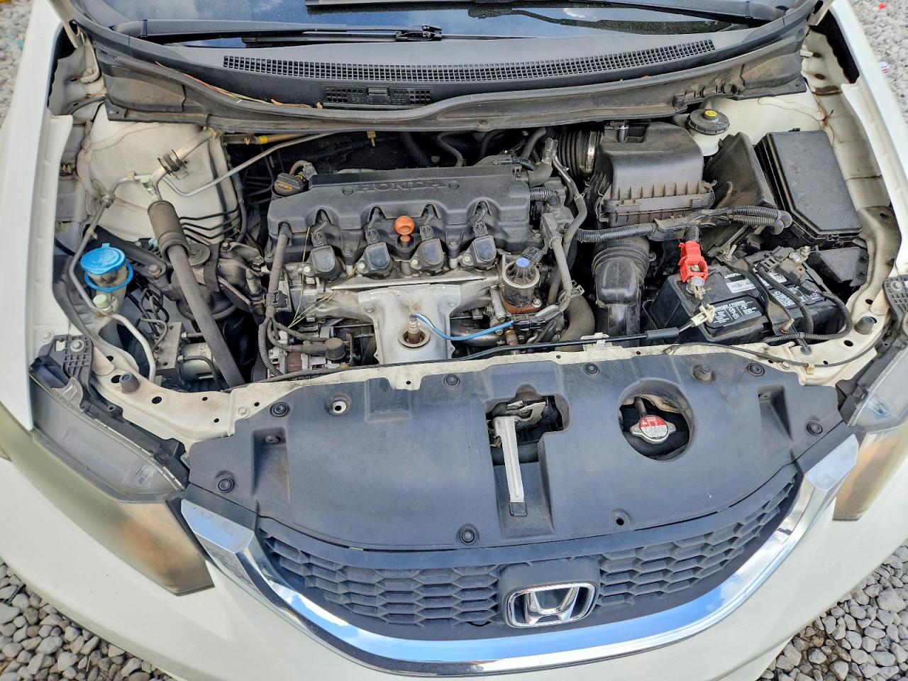2014 Honda Civic Lx White vin: 19XFB2F5XEE046047