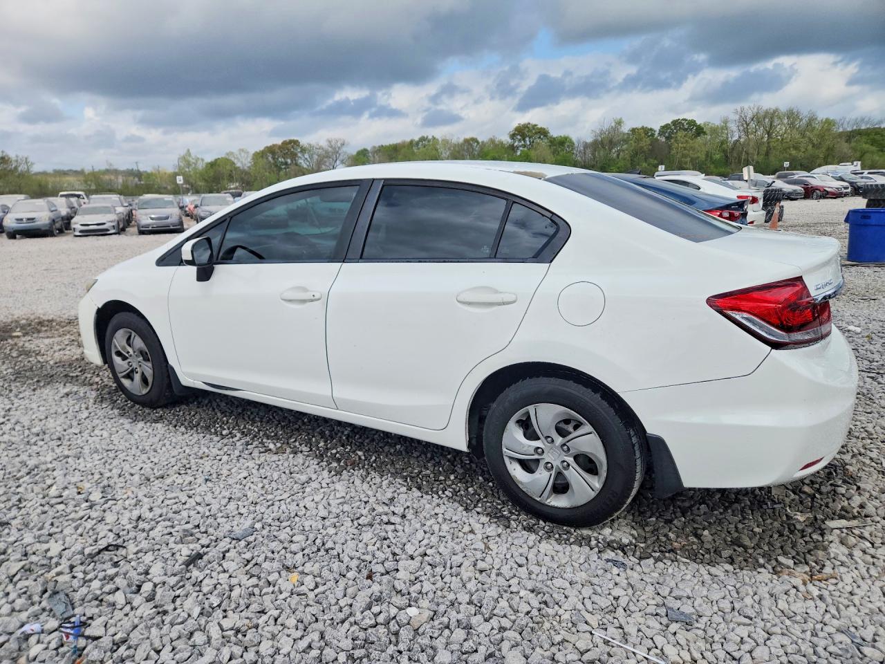 2014 Honda Civic Lx White vin: 19XFB2F5XEE046047