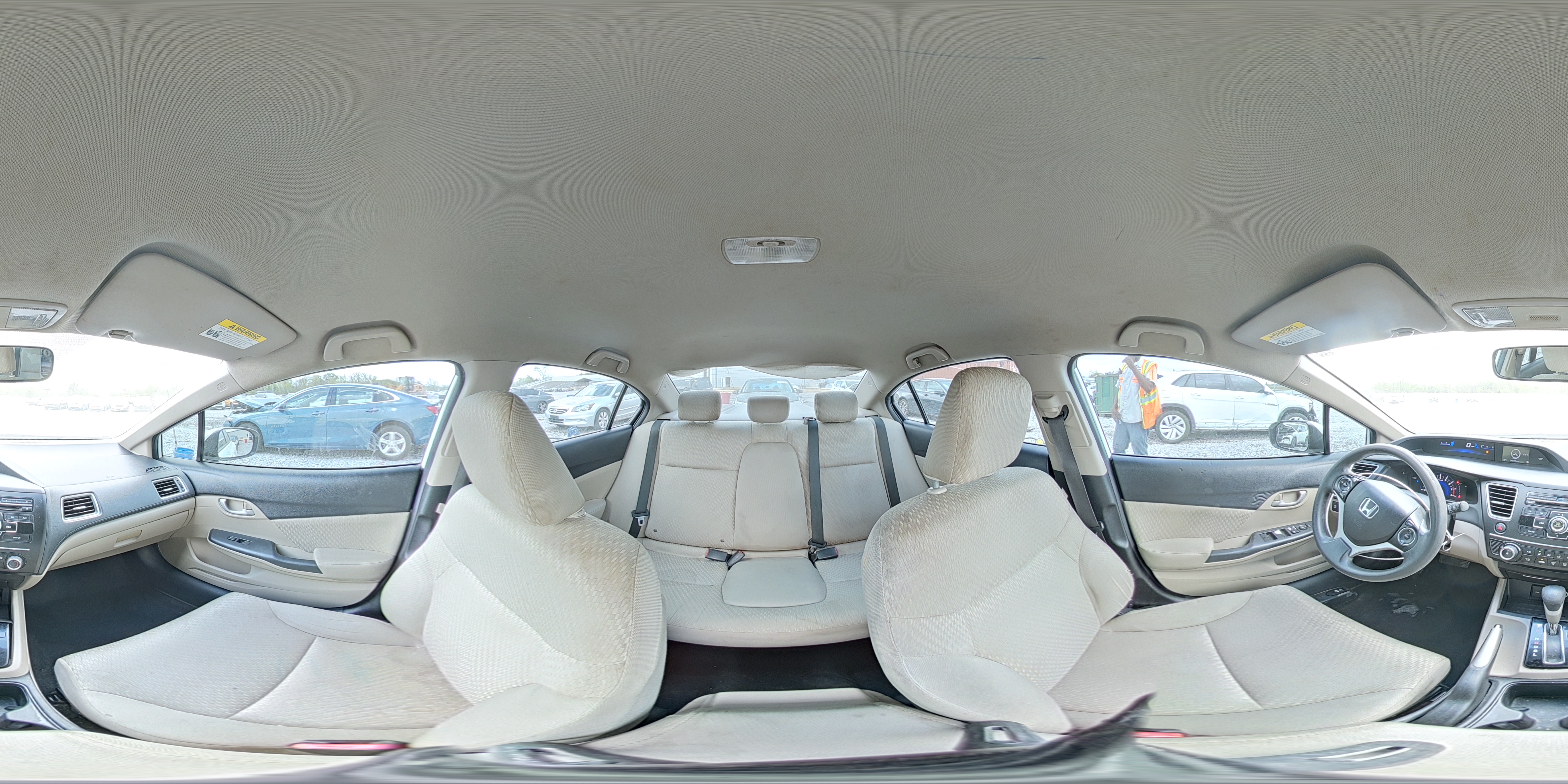 2014 Honda Civic Lx White vin: 19XFB2F5XEE046047