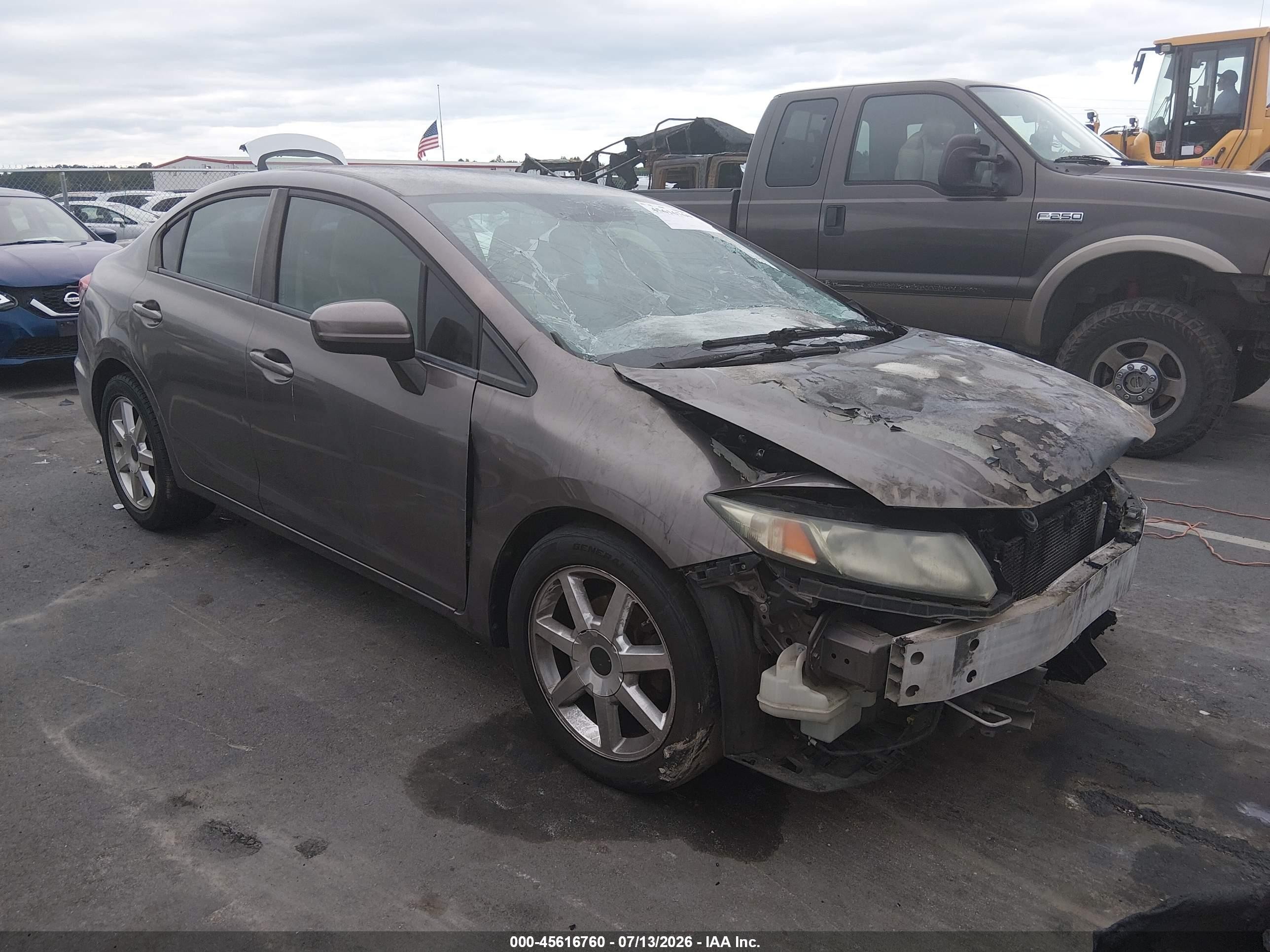 2014 Honda Civic Lx Серый vin: 19XFB2F5XEE055119