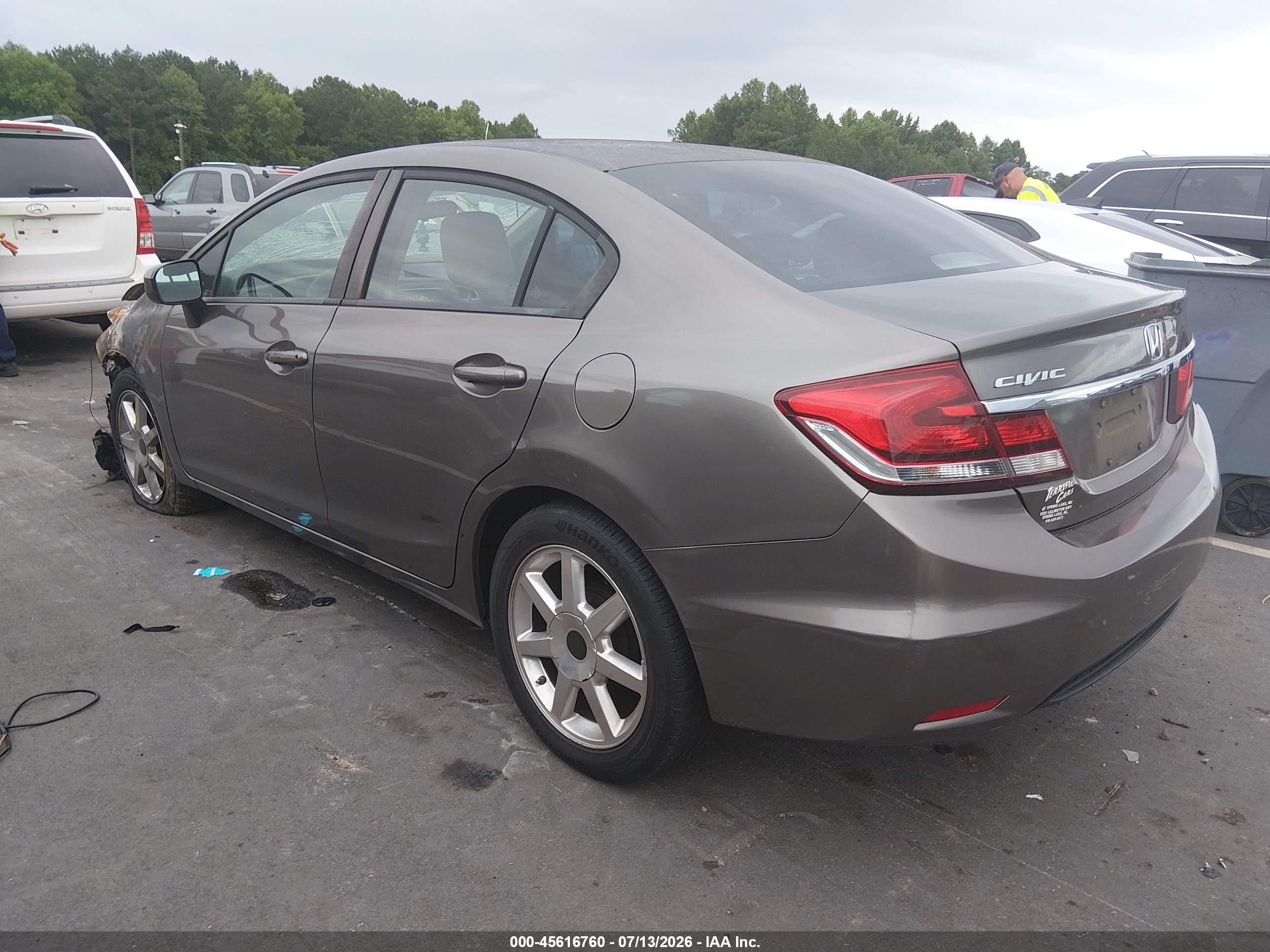 2014 Honda Civic Lx Серый vin: 19XFB2F5XEE055119