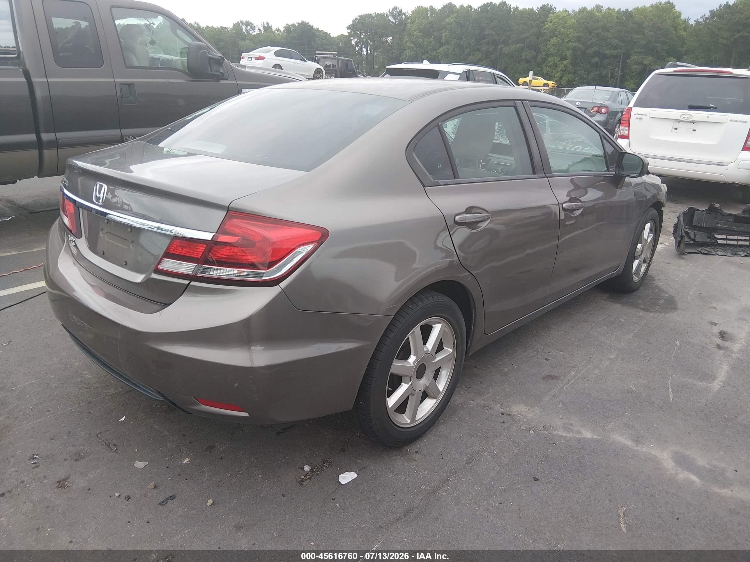 2014 Honda Civic Lx Серый vin: 19XFB2F5XEE055119