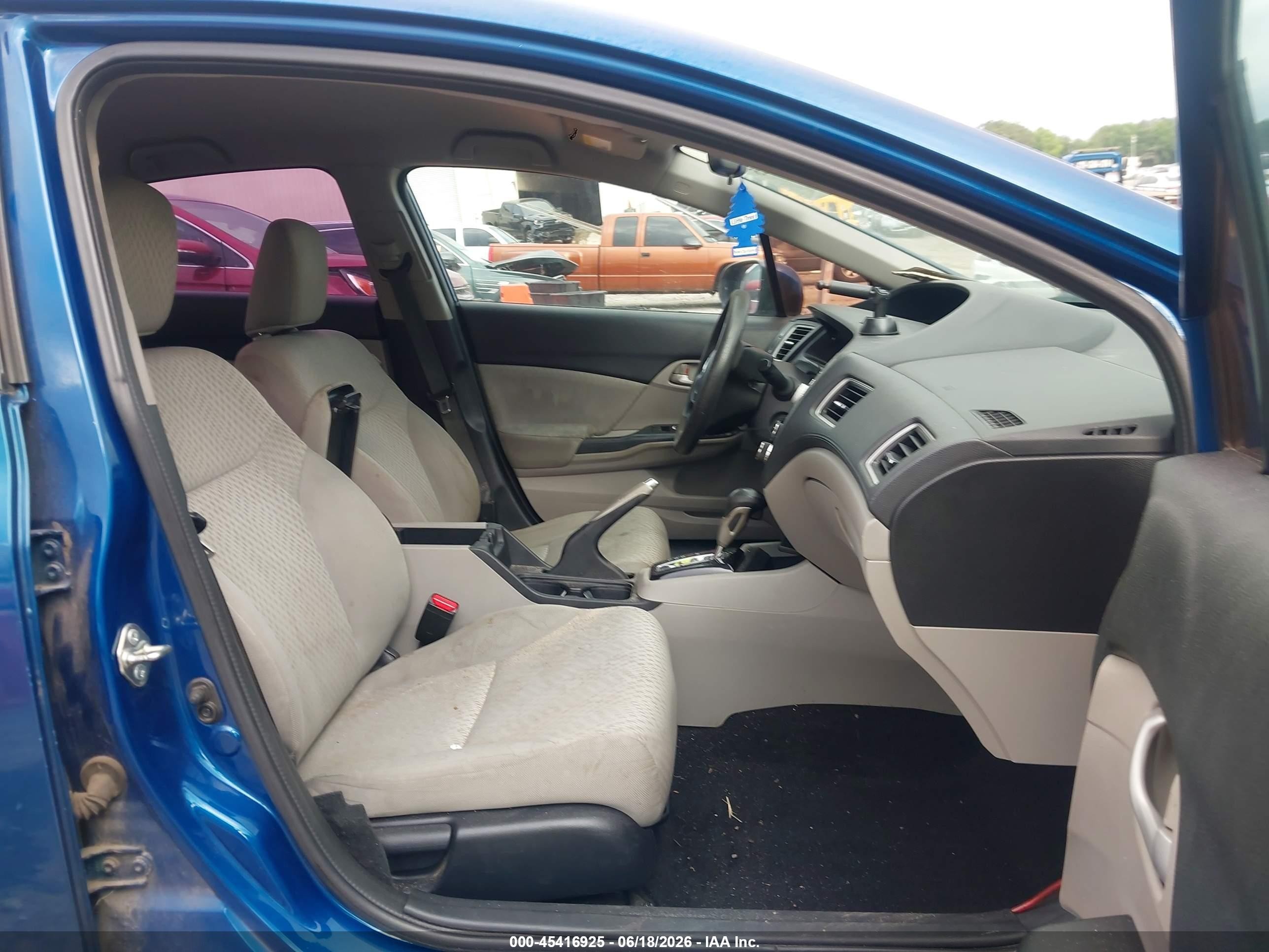 2014 Honda Civic Lx Blue vin: 19XFB2F5XEE066766