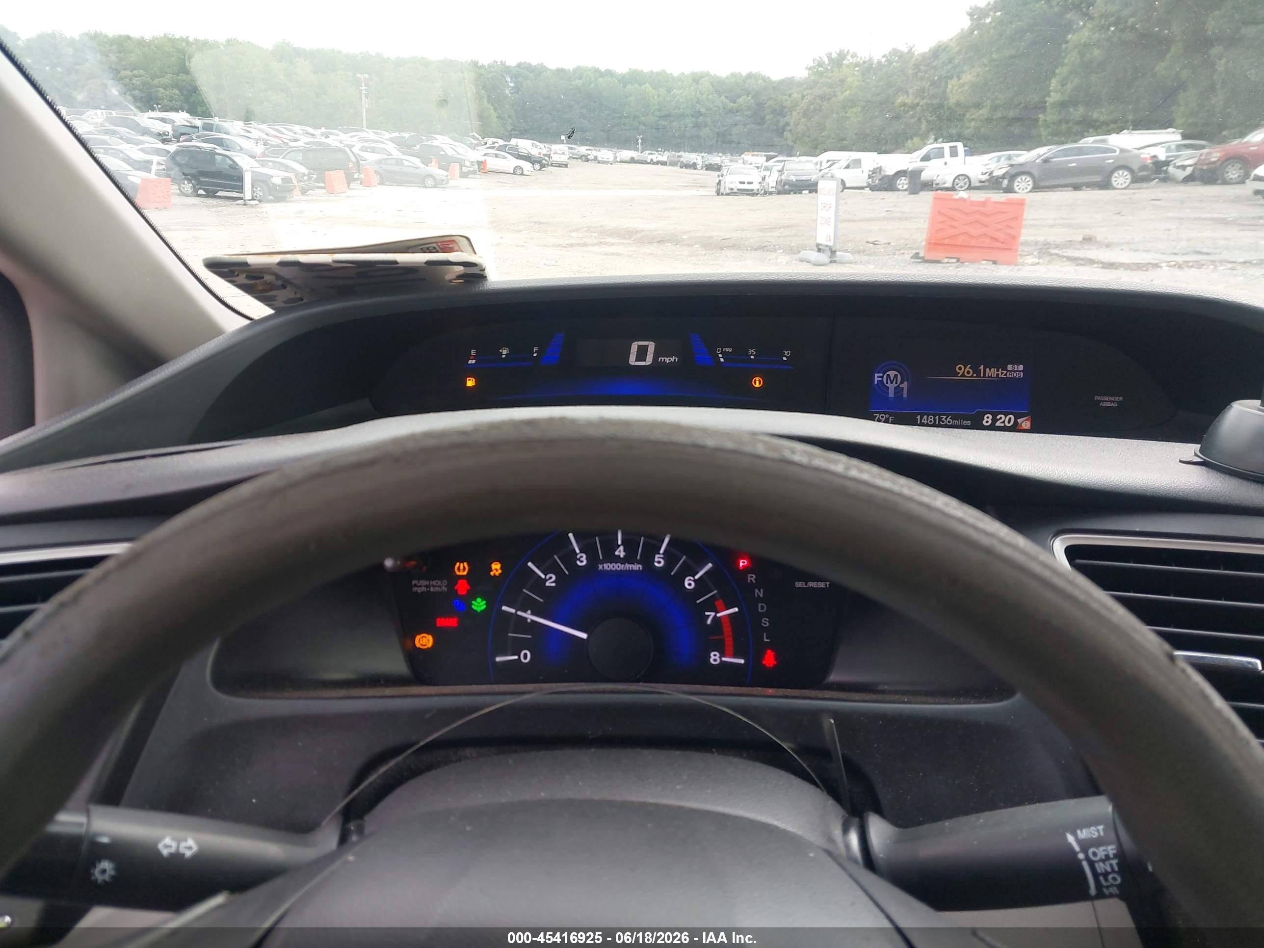 2014 Honda Civic Lx Blue vin: 19XFB2F5XEE066766