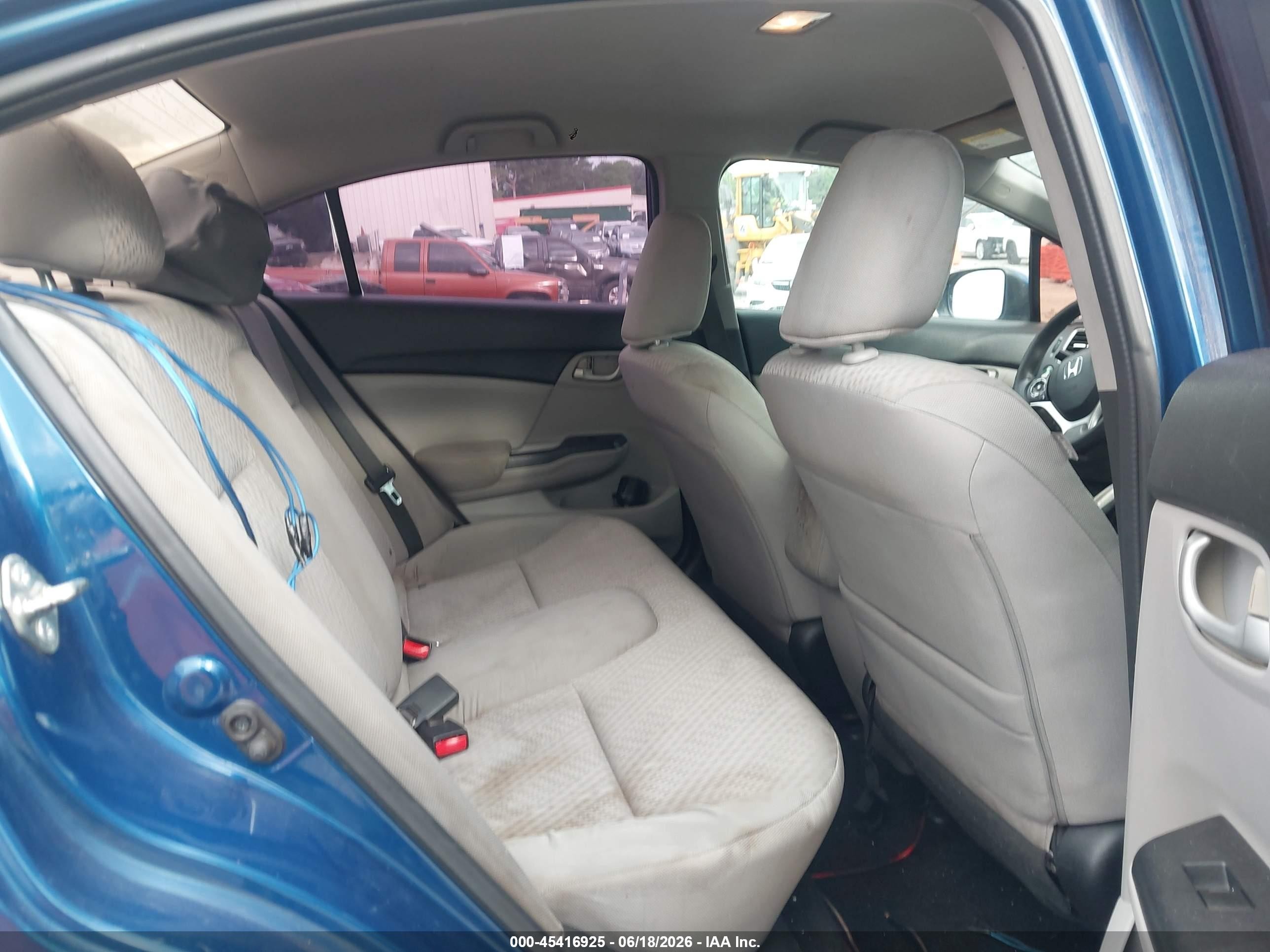 2014 Honda Civic Lx Blue vin: 19XFB2F5XEE066766