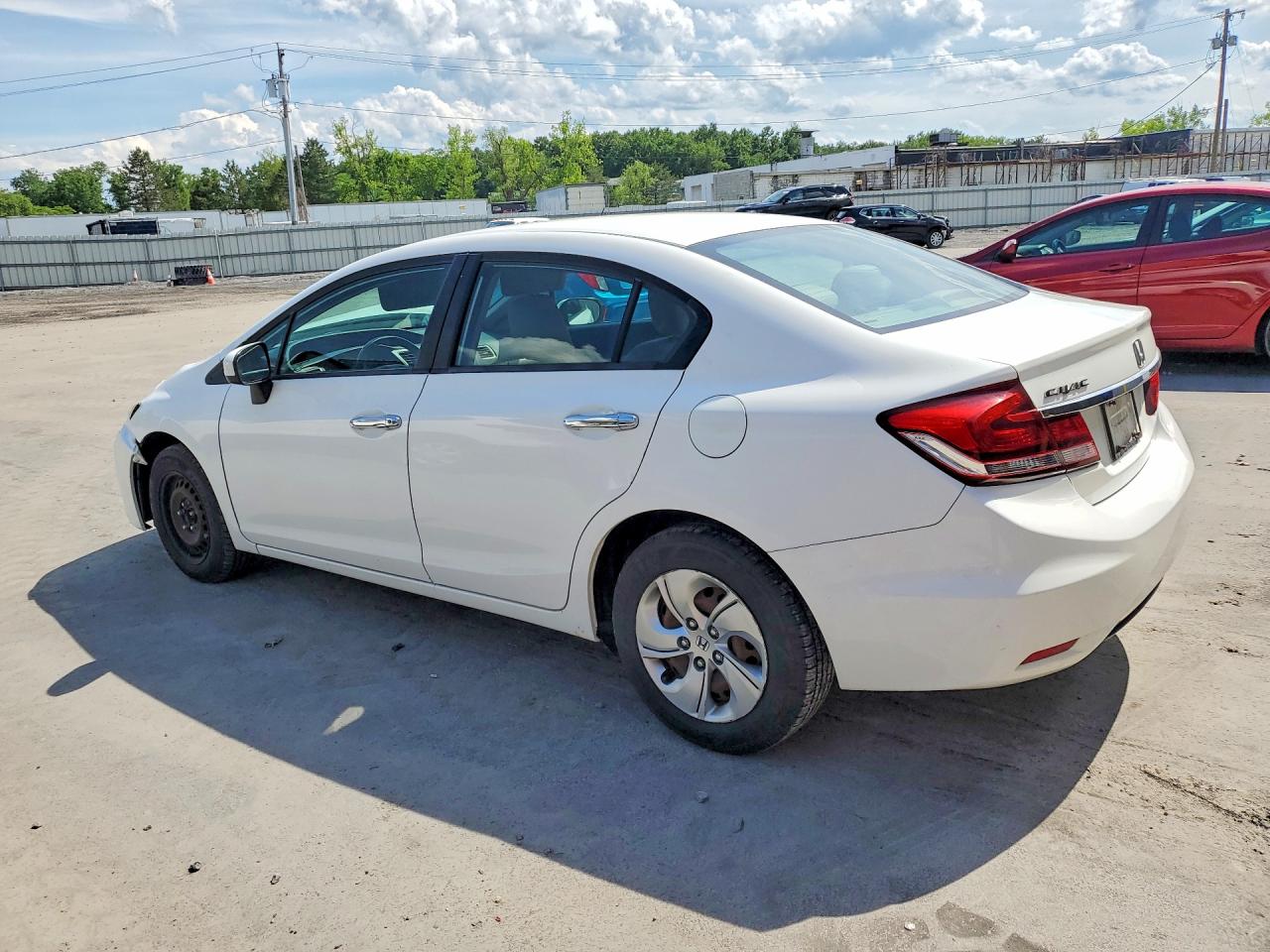 2014 Honda Civic Lx White vin: 19XFB2F5XEE068467