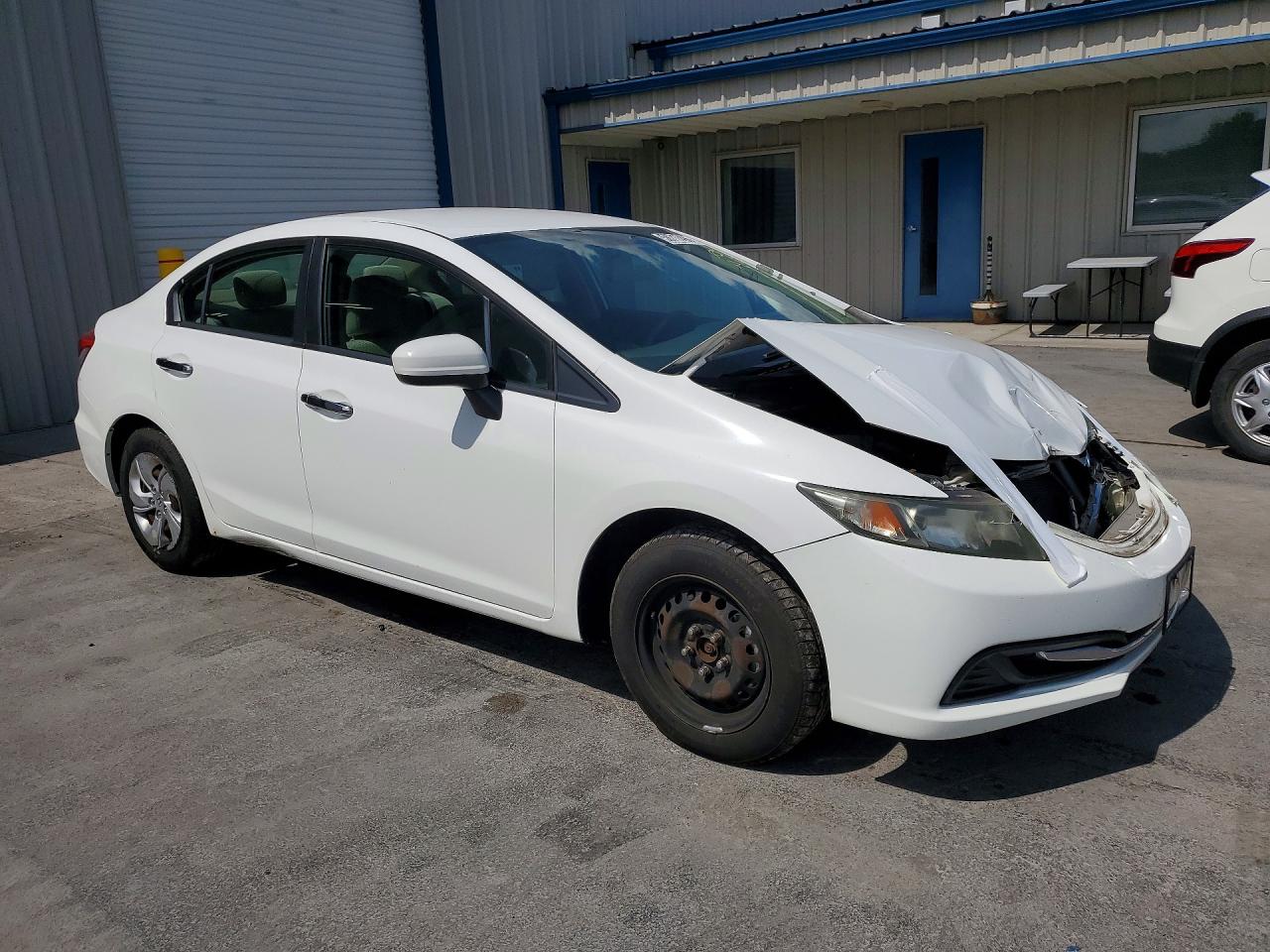 2014 Honda Civic Lx White vin: 19XFB2F5XEE068467