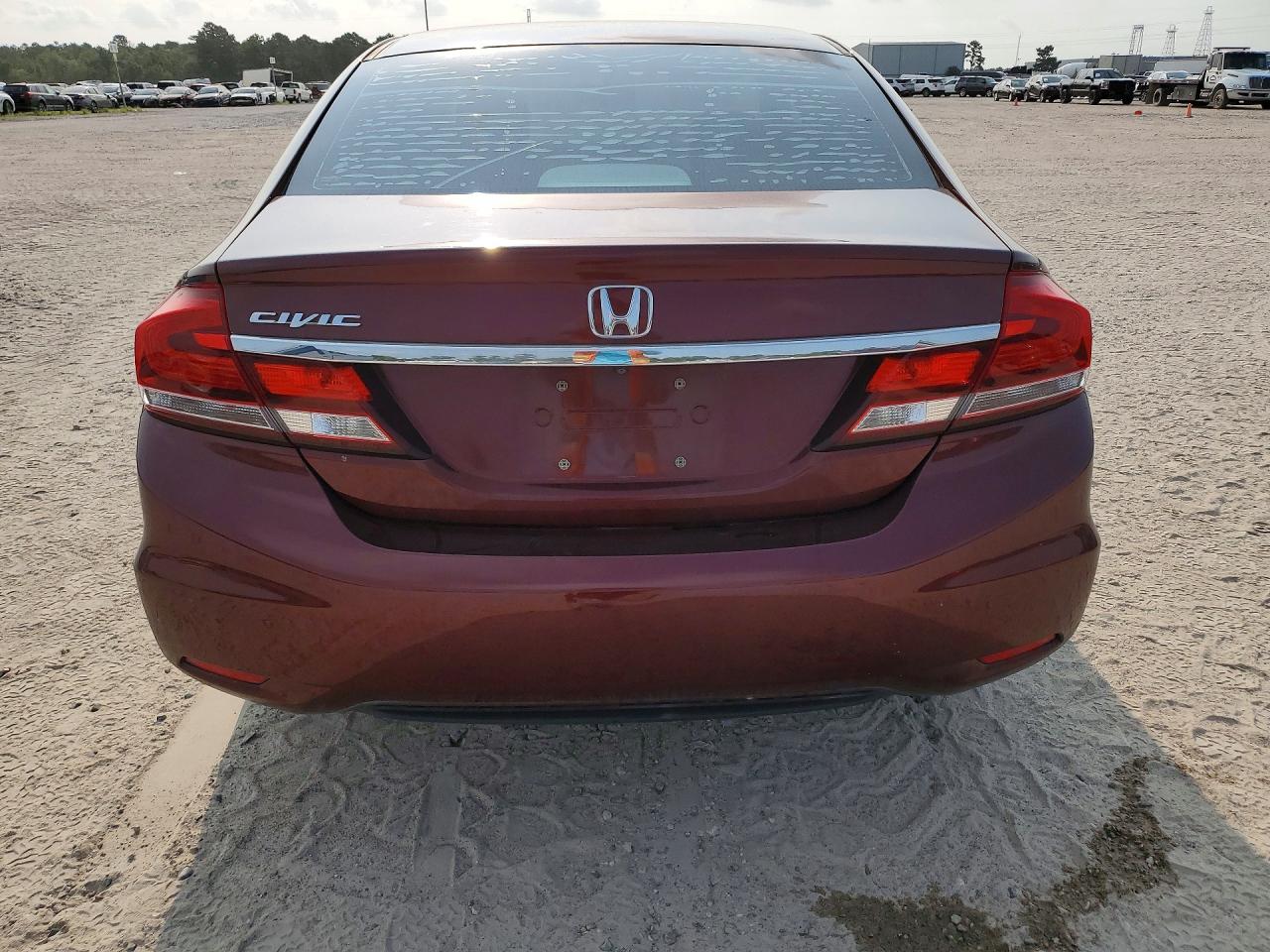 2014 Honda Civic Lx Red vin: 19XFB2F5XEE070641