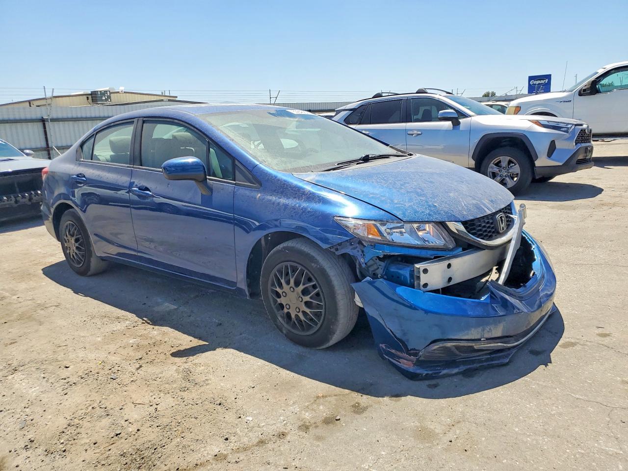 2014 Honda Civic Lx Blue vin: 19XFB2F5XEE074513