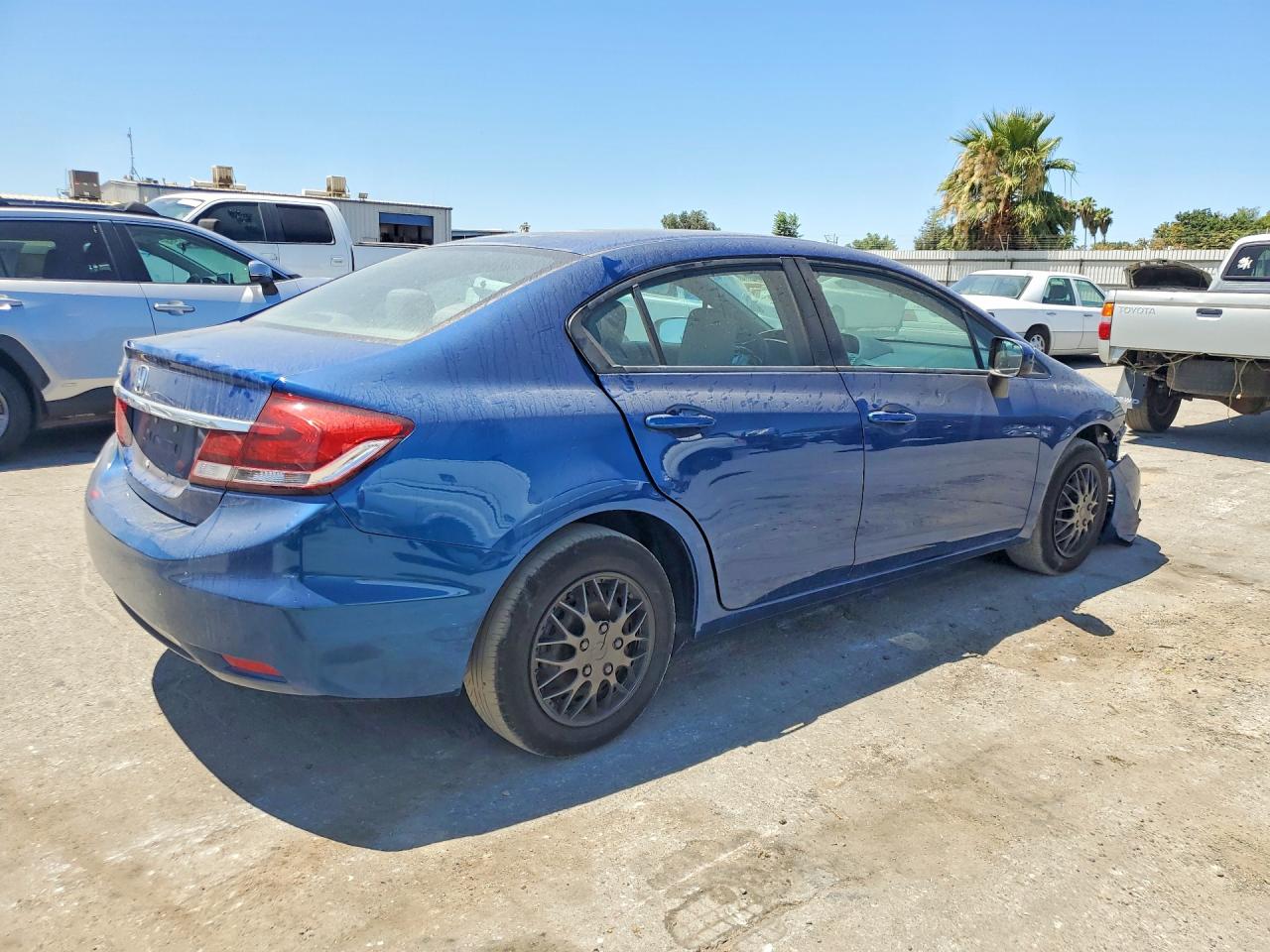 2014 Honda Civic Lx Blue vin: 19XFB2F5XEE074513