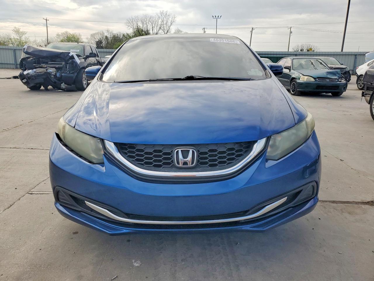2014 Honda Civic Lx Blue vin: 19XFB2F5XEE086550
