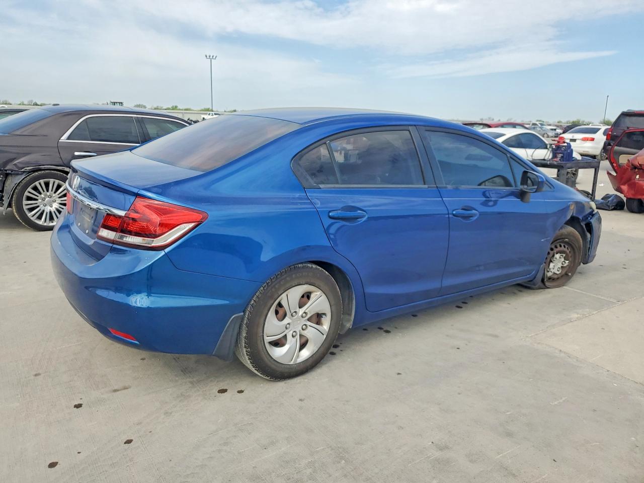 2014 Honda Civic Lx Blue vin: 19XFB2F5XEE086550
