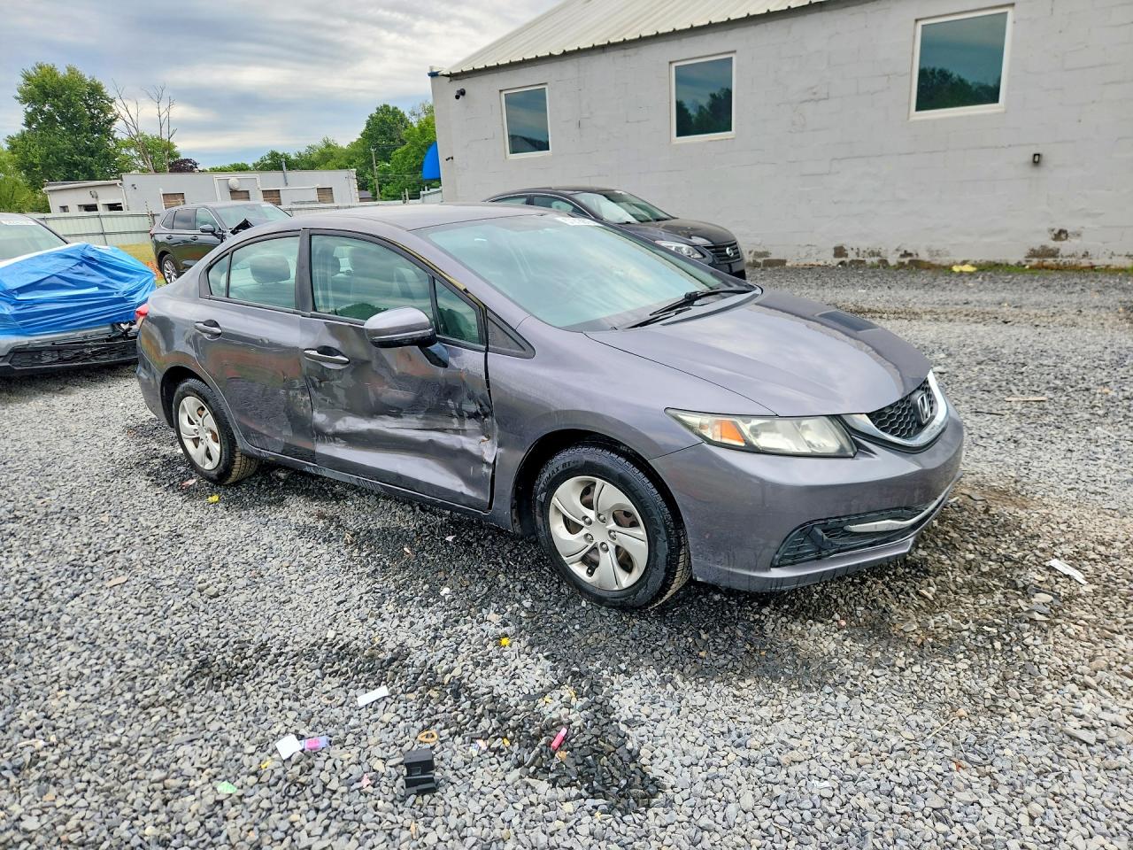 2014 Honda Civic Lx Gray vin: 19XFB2F5XEE202412