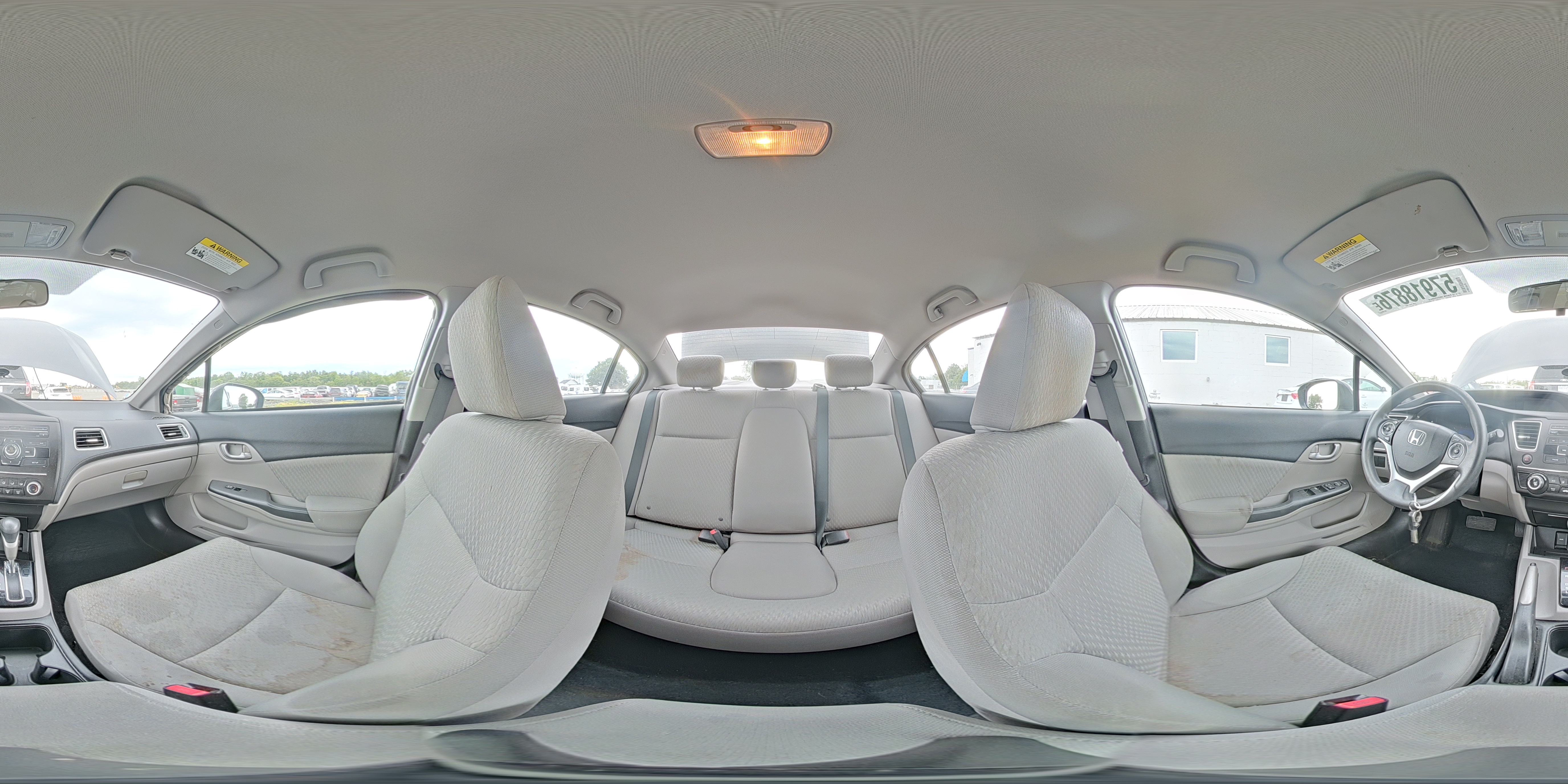 2014 Honda Civic Lx Gray vin: 19XFB2F5XEE202412