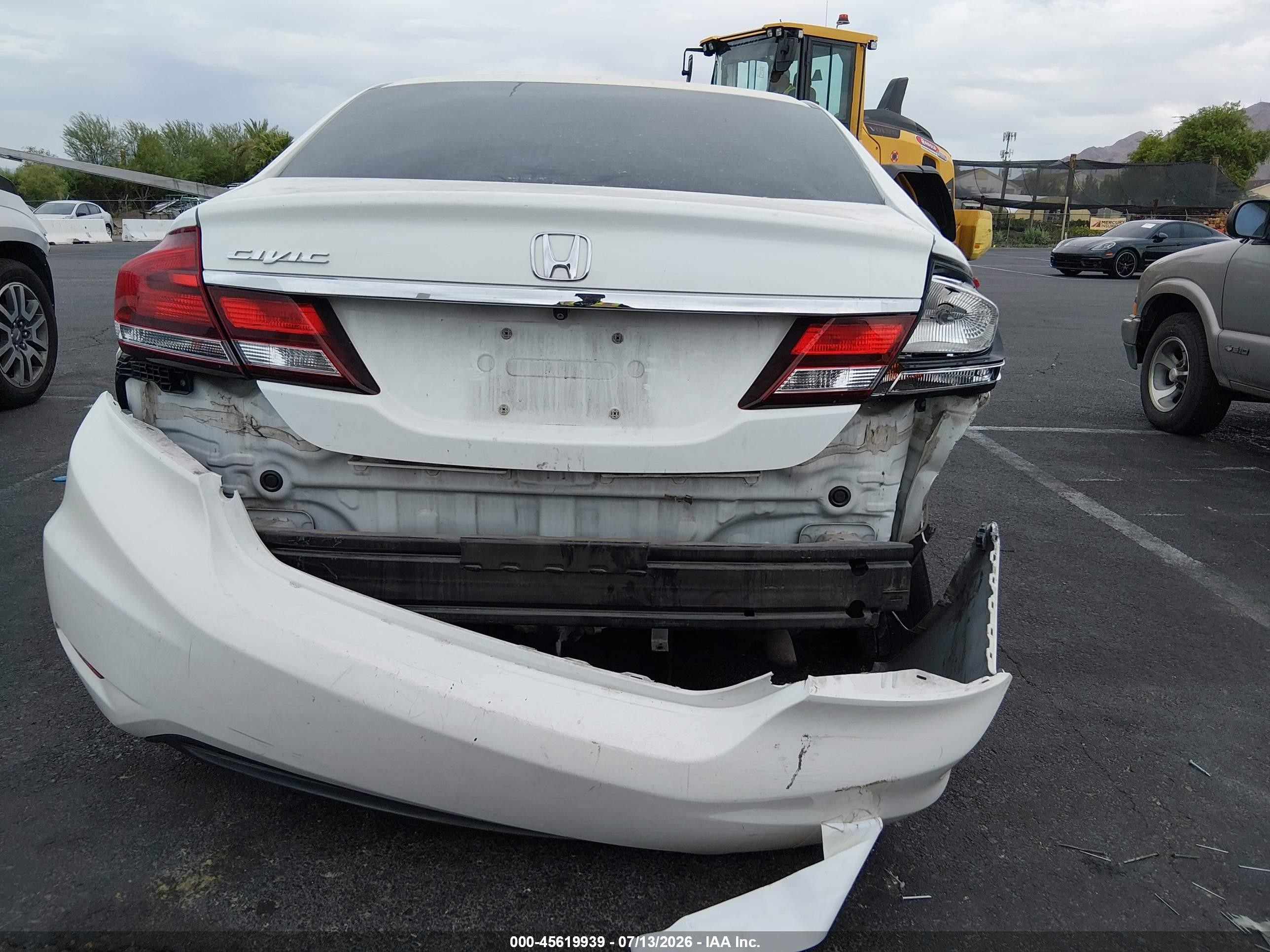 2014 Honda Civic Lx White vin: 19XFB2F5XEE211191