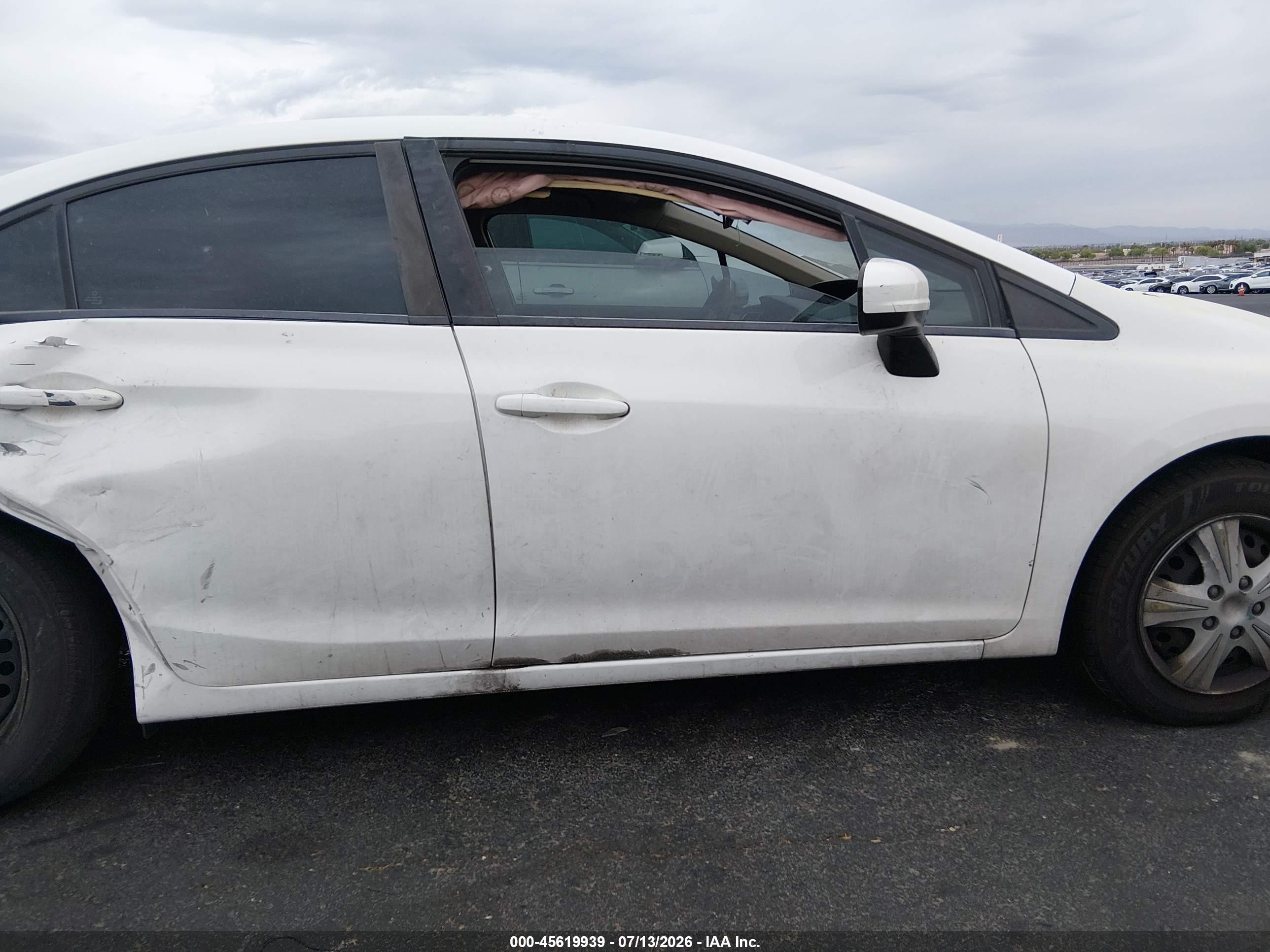 2014 Honda Civic Lx White vin: 19XFB2F5XEE211191